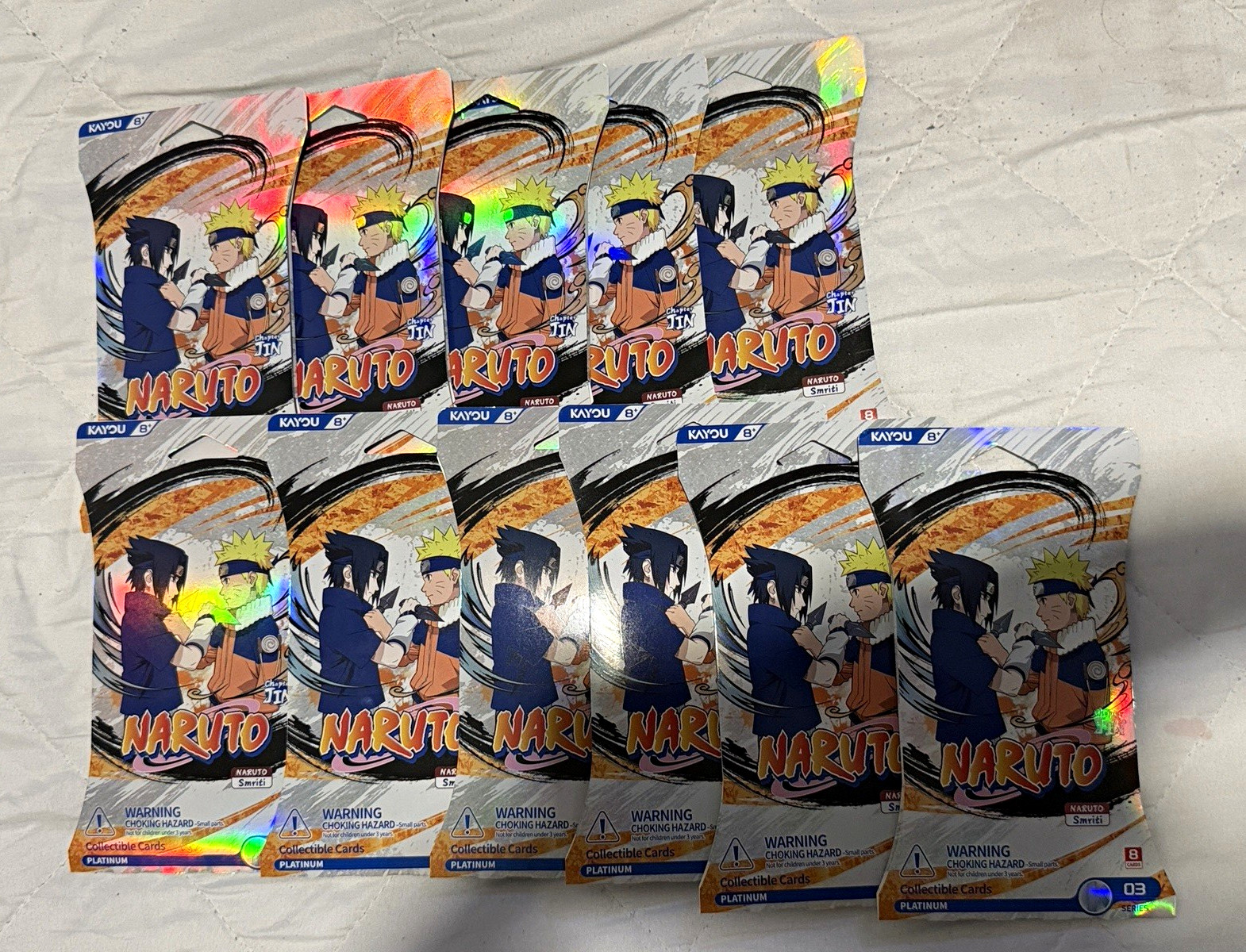 KAYOU Naruto Platinum Series 03 Sealed Pack Lot 11 Packs 8 Cards Each KAYOU Naruto Platinum Series 03 Sealed Pack Lot 11 Packs 8 Cards Each