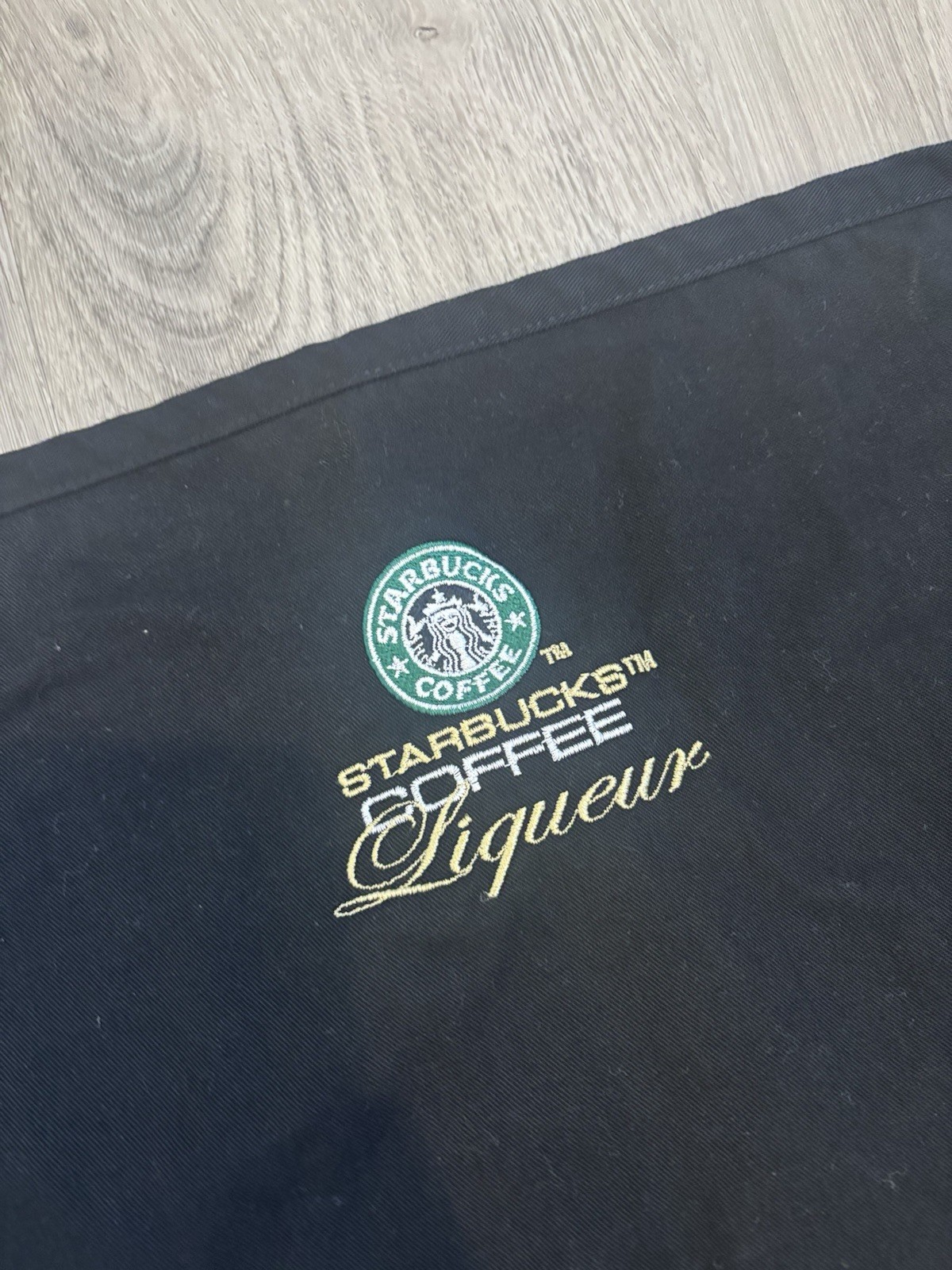 Vtg 2005 Starbucks Coffee Liqueur Promo Black Apron - Rare Uniform Vtg 2005 Starbucks Coffee Liqueur Promo Black Apron - Rare Uniform
