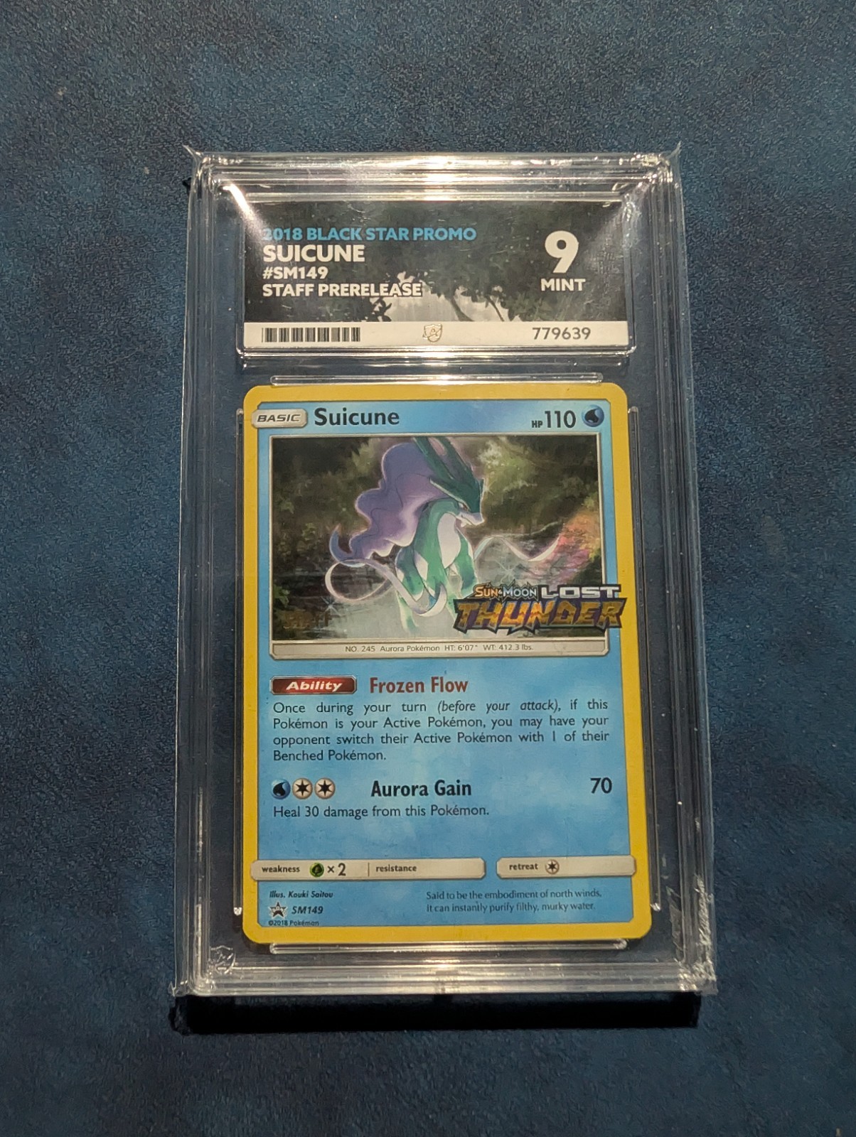 Suicune Lost Thunder STAFF Promo SM149 - Pokémon Card - Near Mint Suicune Lost Thunder STAFF Promo SM149 - Pokémon Card - Near Mint
