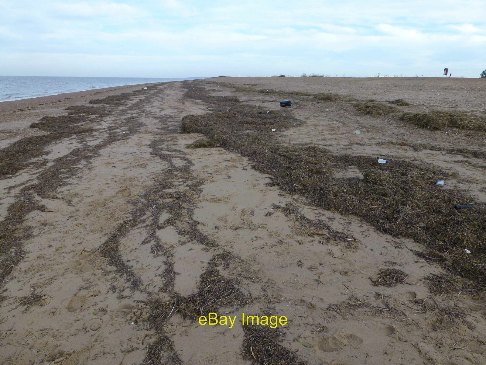 Photo 6x4 High tide lines on Snettisham Beach The entire Norfolk coast wa c2013