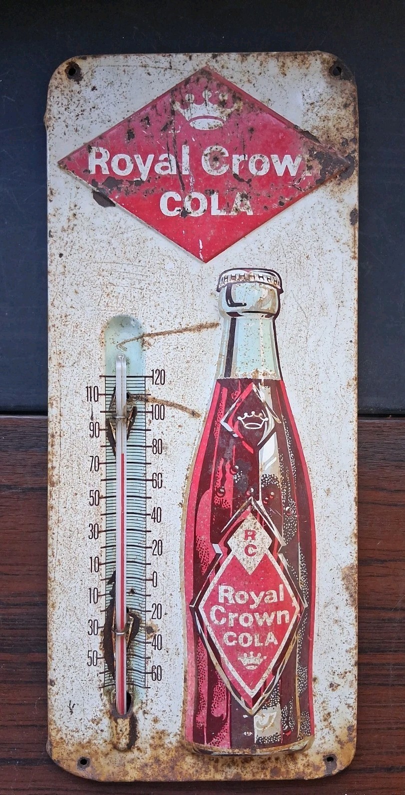 Vtg Royal Crown Cola Thermometer Vtg Royal Crown Cola Thermometer