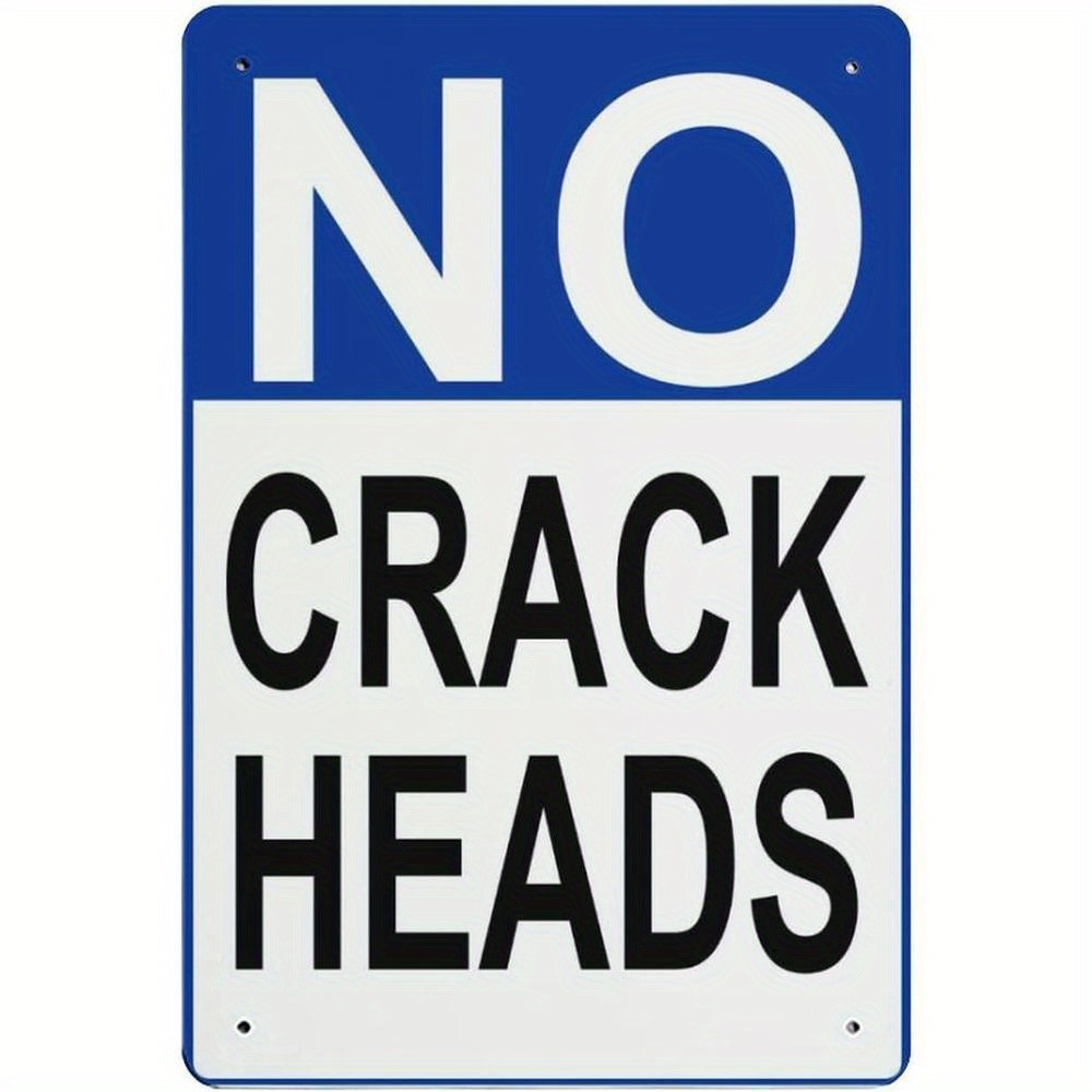 No Crackheads Warning Funny Private Tin Metal Signs Home Décor 8x12 No Crackheads Warning Funny Private Tin Metal Signs Home Décor 8x12