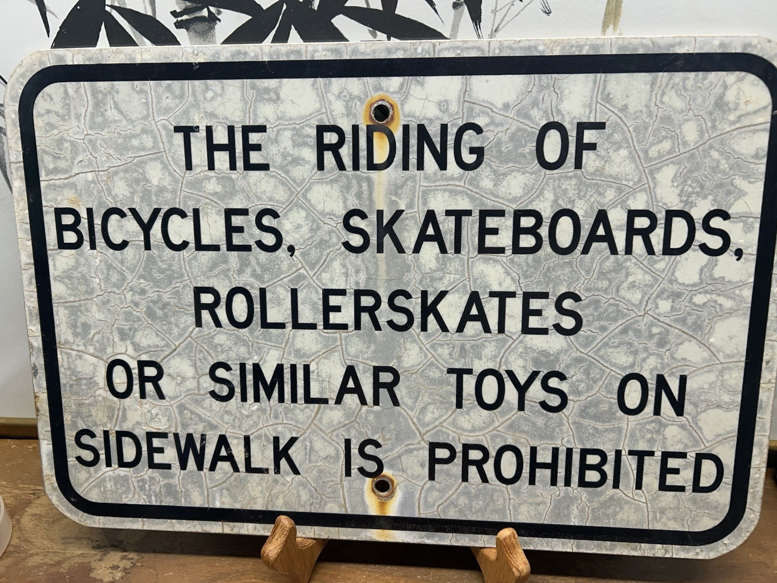 Vtg 12x18 Authentic Metal Street Sign No Bicycles Skateboards Toys Aluminum Sign Vtg 12x18 Authentic Metal Street Sign No Bicycles Skateboards Toys Aluminum Sign
