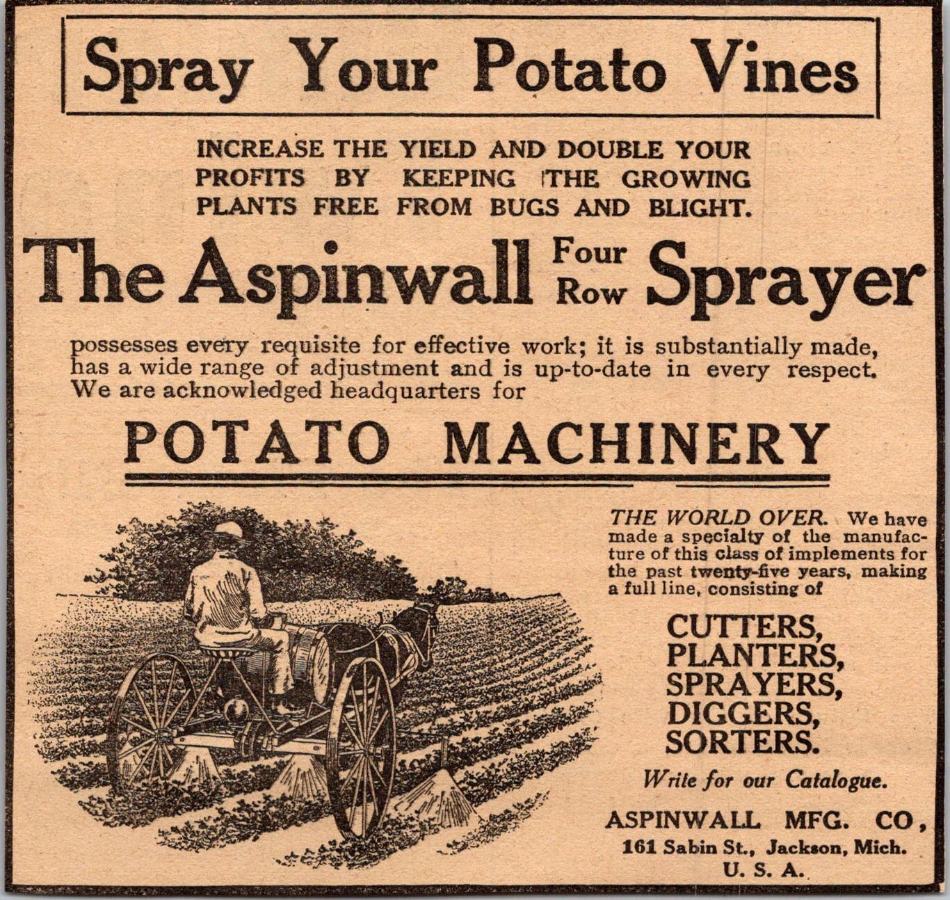 Samuel S Thorpe Selling & Farming Lands Cadillac MI 1906 Minneapolis Ad 5AK9-H6 Samuel S Thorpe Selling & Farming Lands Cadillac MI 1906 Minneapolis Ad 5AK9-H6