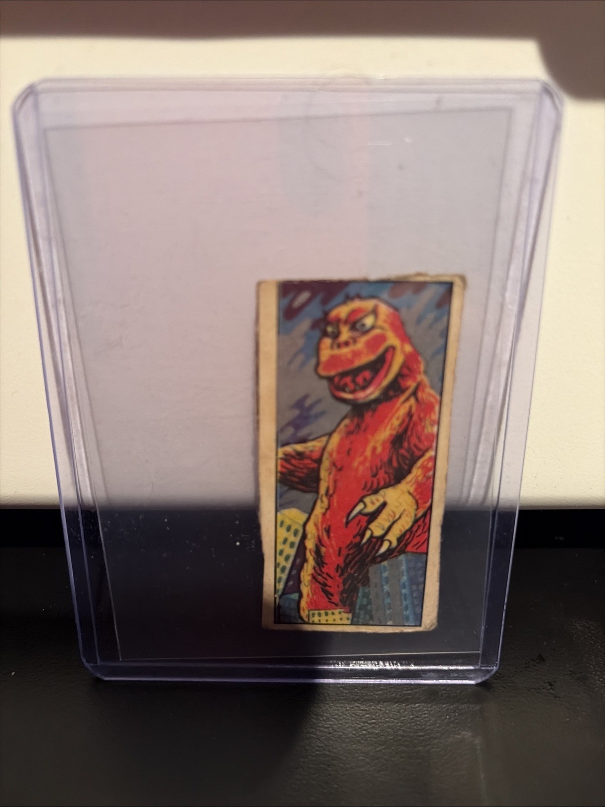 Vintage 1950's-1960's Pachi Godzilla Kaiju Japanese Menko Card Vintage 1950's-1960's Pachi Godzilla Kaiju Japanese Menko Card