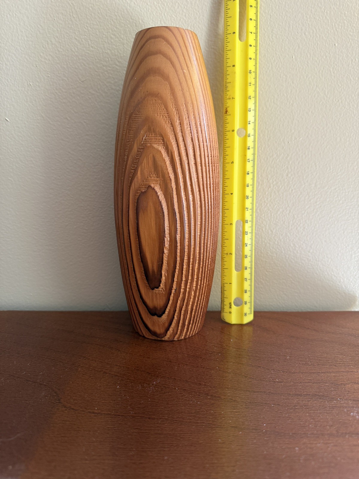 Vintage 1987 Pavel Babich Vermont Hand Turned Wood Vase 8.5 in Lined Penny Vintage 1987 Pavel Babich Vermont Hand Turned Wood Vase 8.5 in Lined Penny