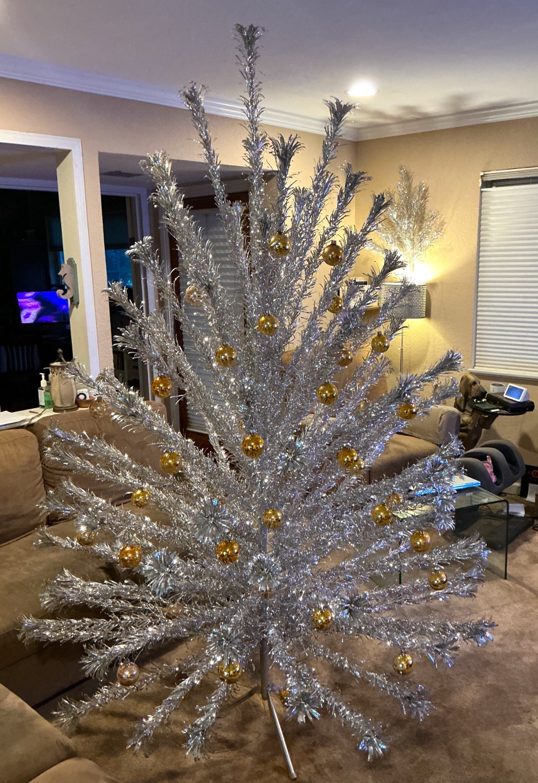 Vintage 7FT Evergleam Aluminum Christmas Tree 100 29 Vintage 7FT Evergleam Aluminum Christmas Tree 100 29