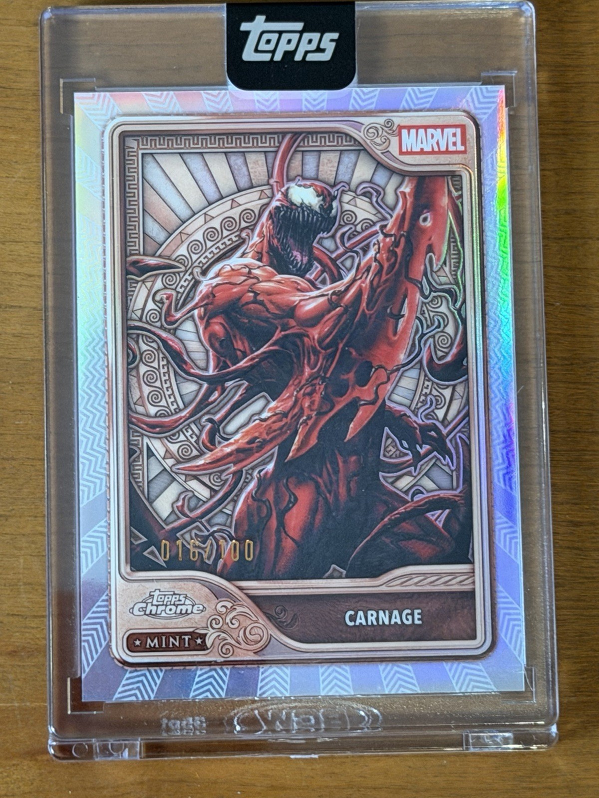 2026 Topps Mint Marvel CARNAGE Encased Silver SSP /100 2026 Topps Mint Marvel CARNAGE Encased Silver SSP /100
