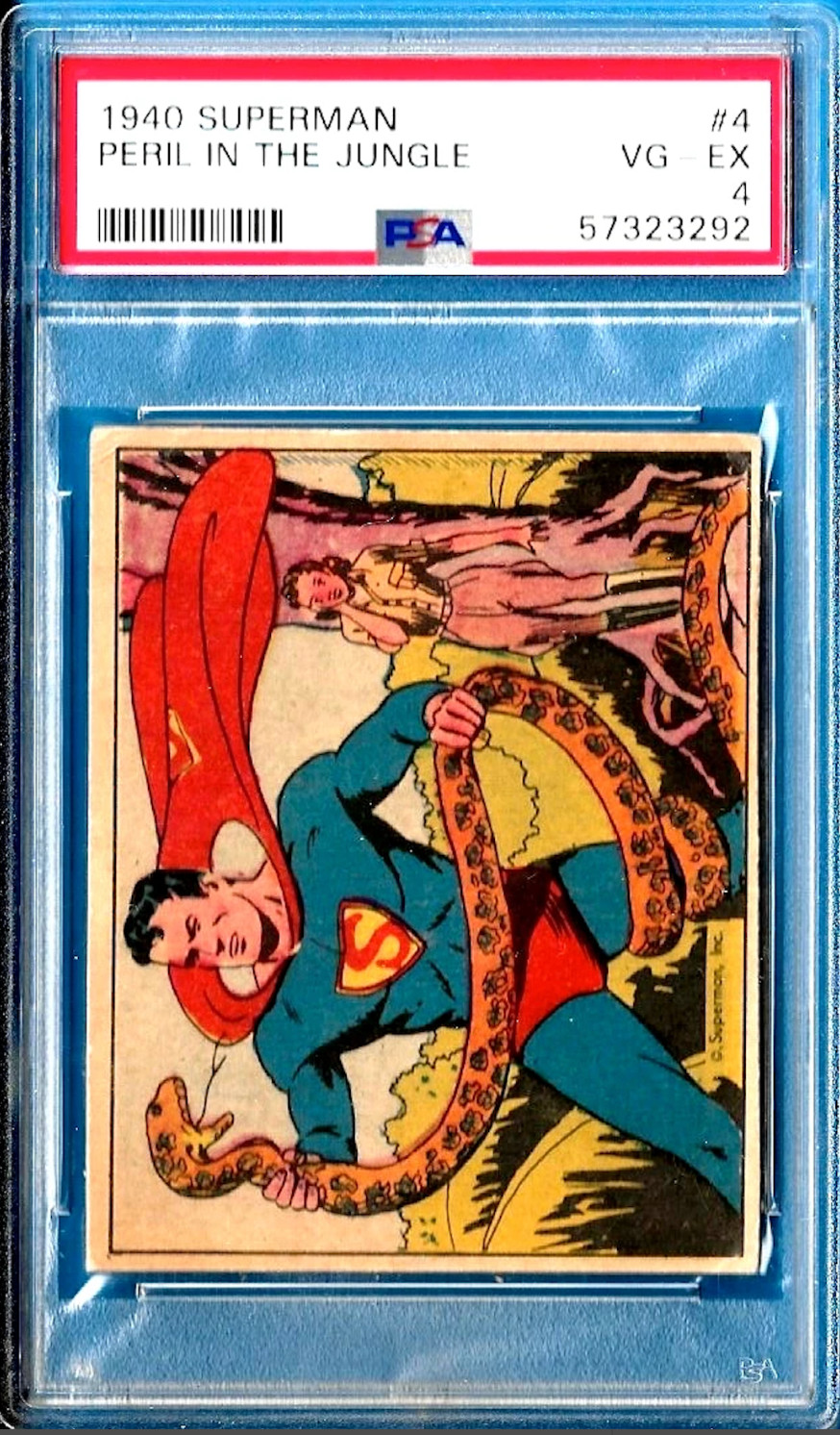 1940 Superman #4 Peril in the Jungle PSA 4 VG-EX 1940 Superman #4 Peril in the Jungle PSA 4 VG-EX