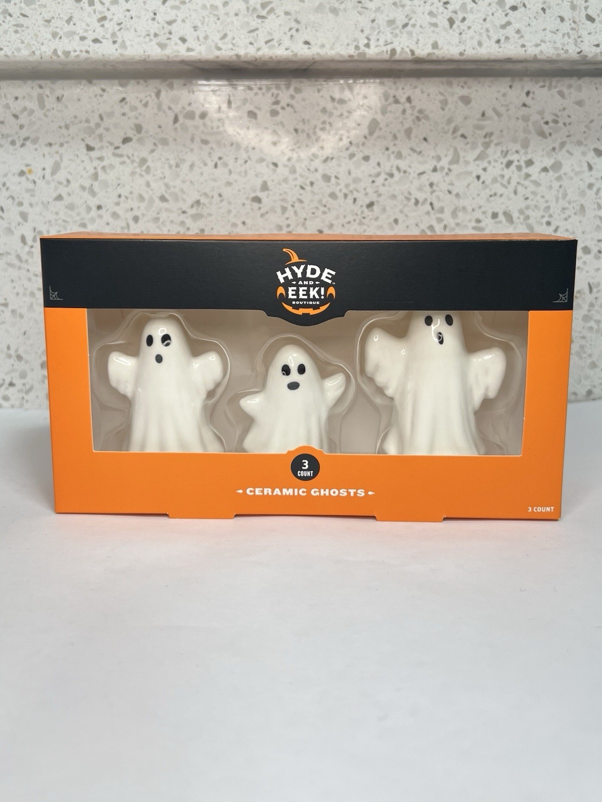 Hyde and Eek Boutique Ceramic Ghost Halloween Figurines Boxed 3-Pack White Hyde and Eek Boutique Ceramic Ghost Halloween Figurines Boxed 3-Pack White