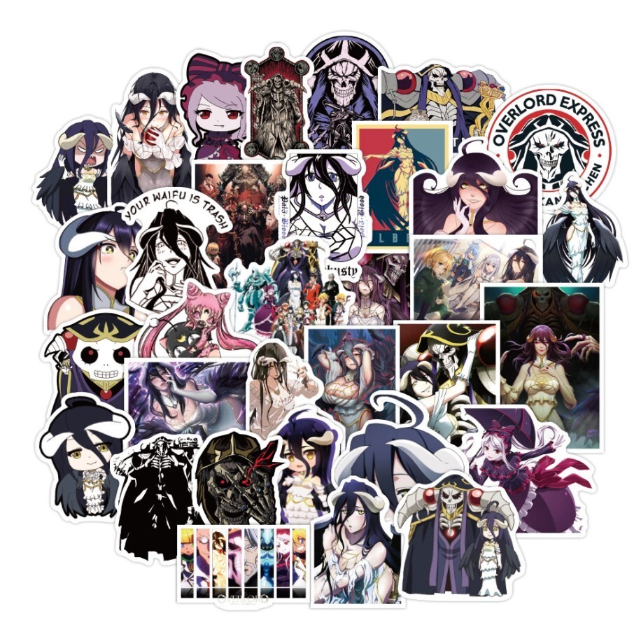 Mix 50 PCs Overlord Albedo Anime Luggage Laptop Notebook Sticker - No Duplicate Mix 50 PCs Overlord Albedo Anime Luggage Laptop Notebook Sticker - No Duplicate