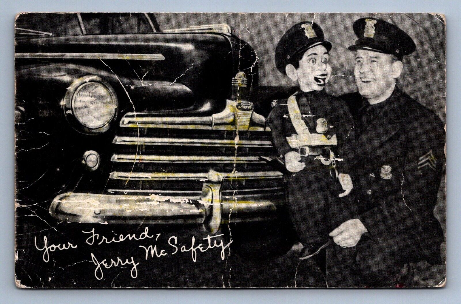 Postcard Vtg Ohio Your Friend Jerry McSafety Puppet Bellfontaine