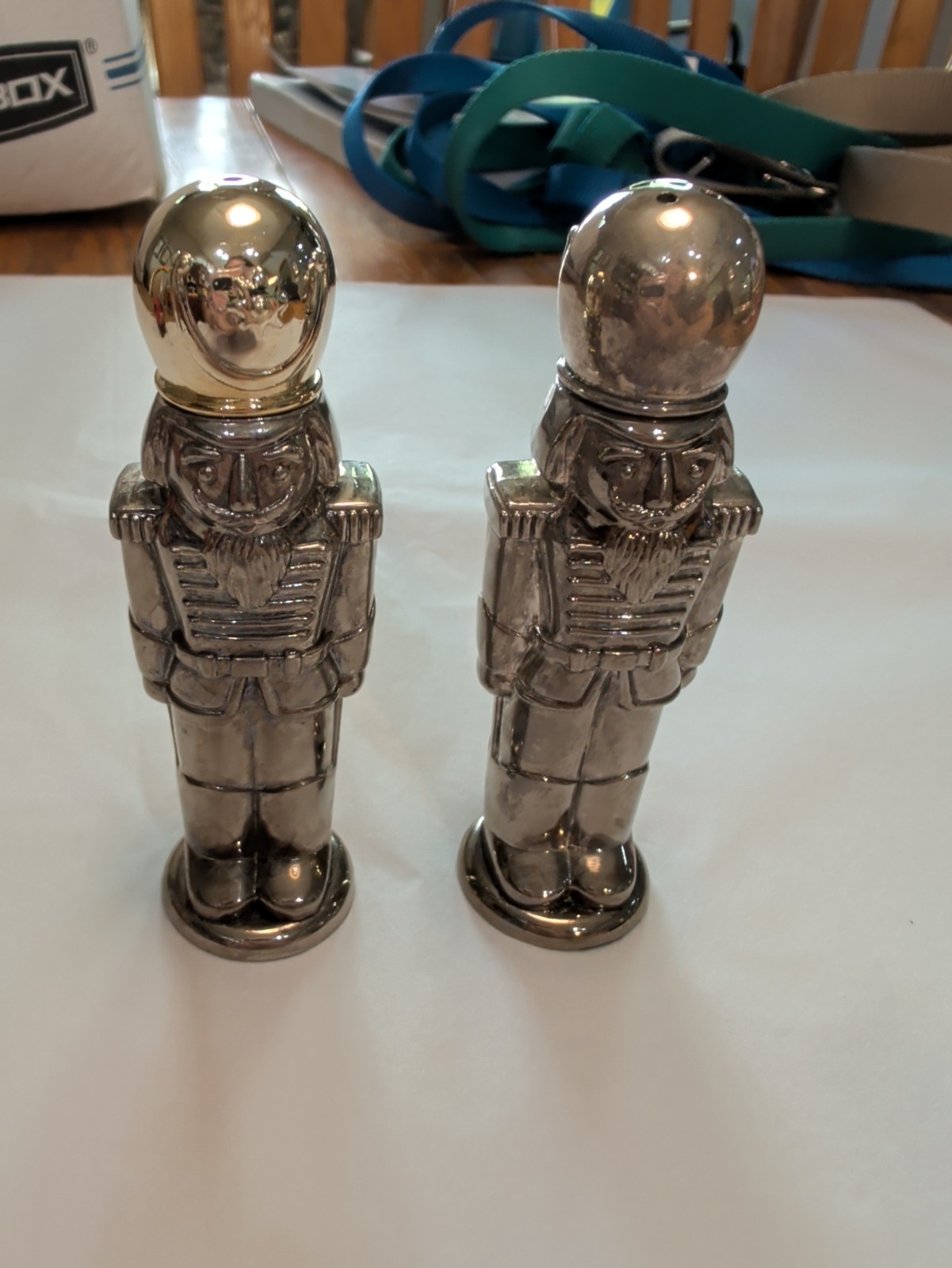Vintage 1994 Godinger Silver Plated Nutcracker Salt And Pepper Shakers Vintage 1994 Godinger Silver Plated Nutcracker Salt And Pepper Shakers