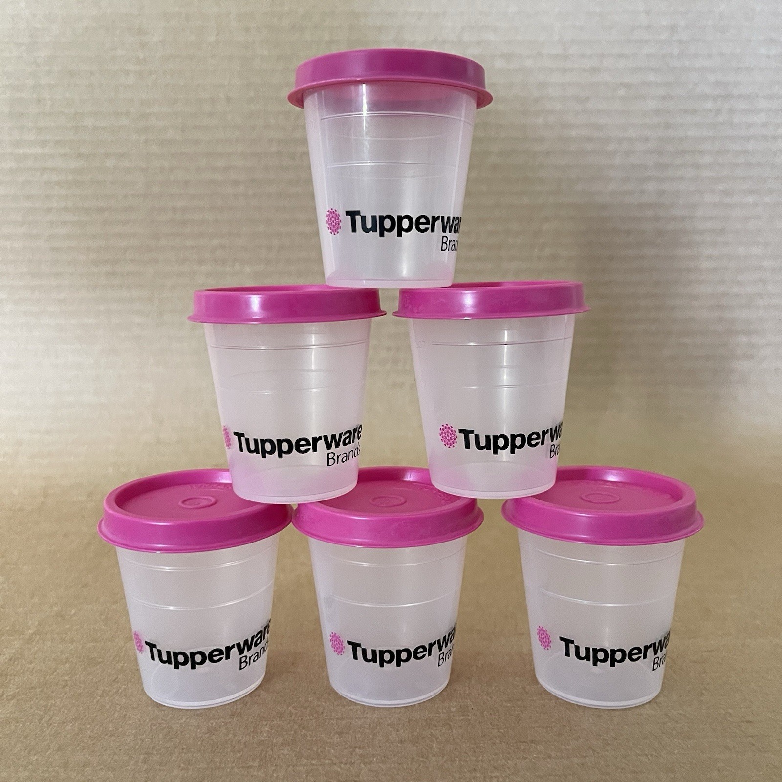 Tupperware Tupper Mini Midget Containers (Set of 6) #4789, Pink Seal #201 New Tupperware Tupper Mini Midget Containers (Set of 6) #4789, Pink Seal #201 New