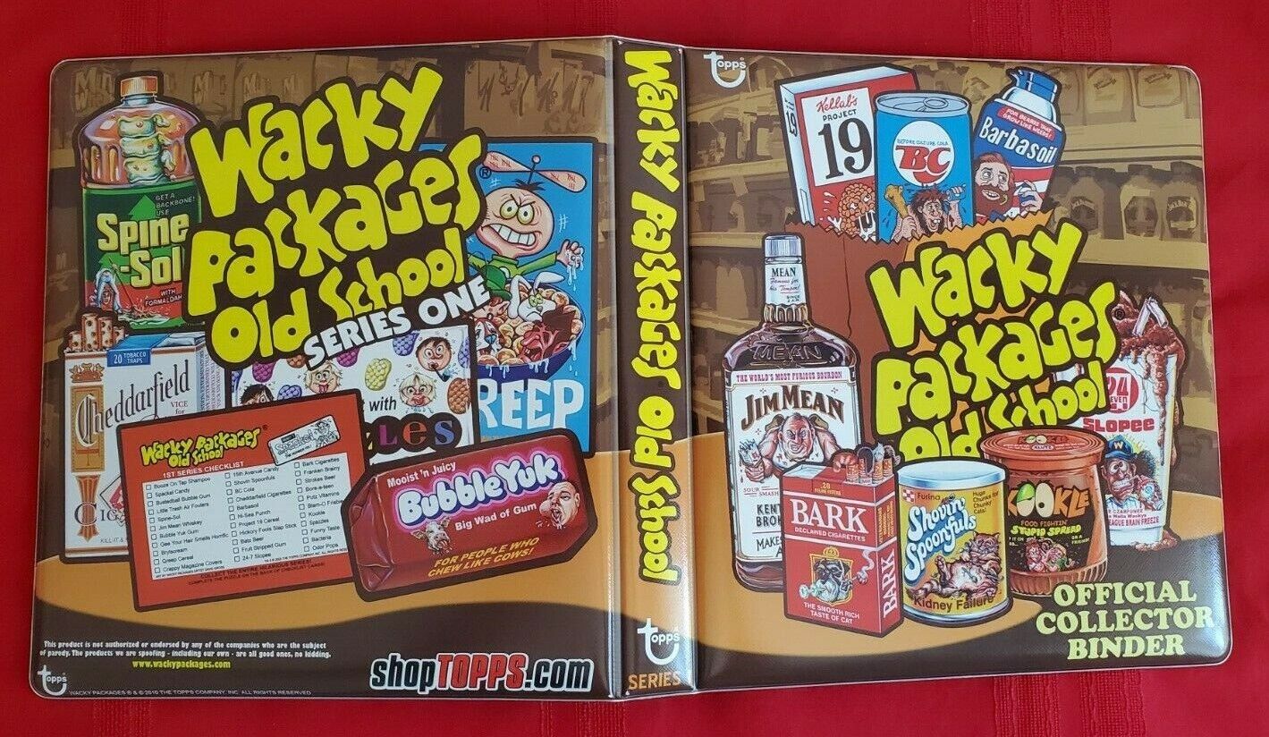 2010 TOPPS WACKY PACKAGES OLD SCHOOL 1 OFFICIAL BROWN BINDER   @@ RARE @@