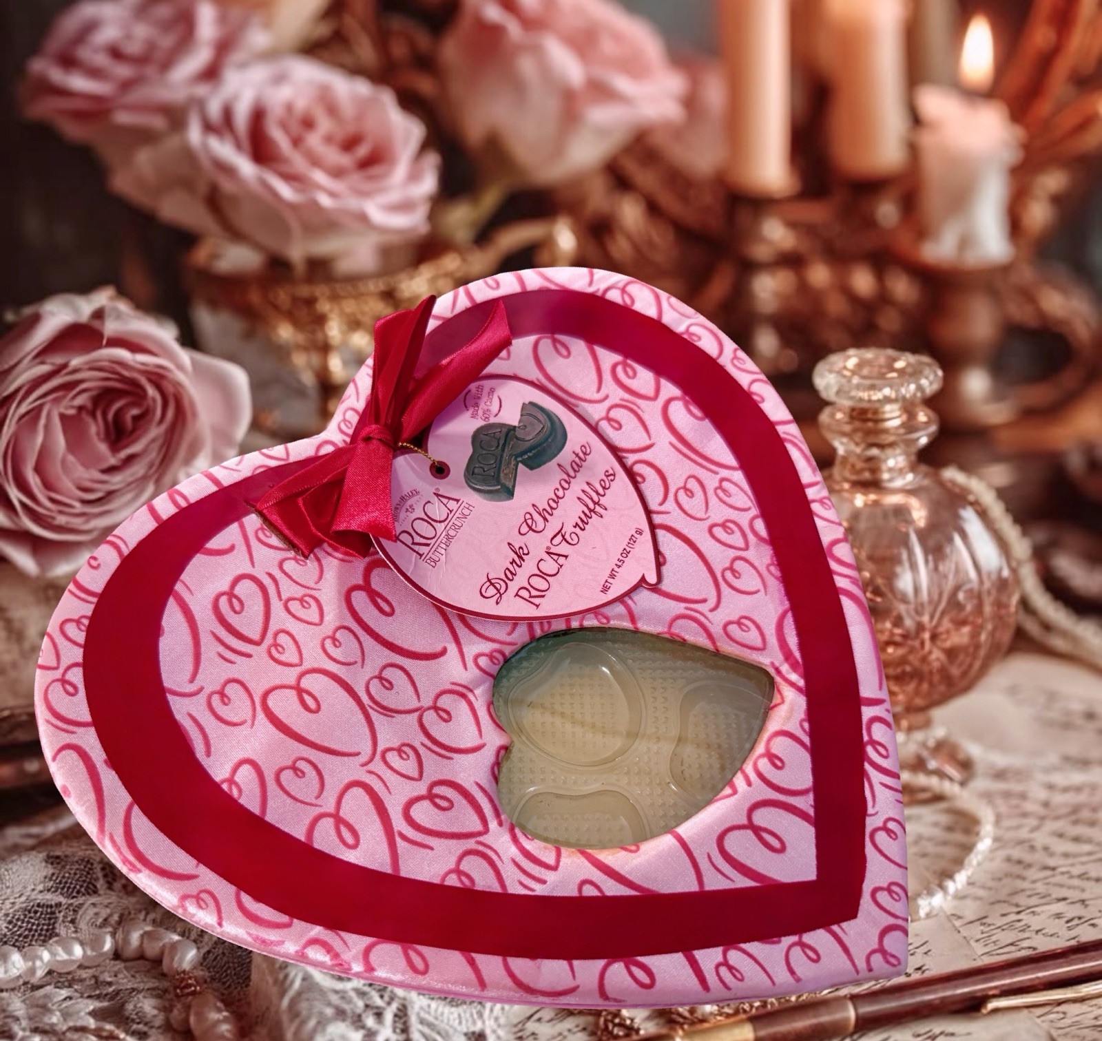 Pink Satin Heart Large Presentation Jewelry Box Empty Keepsake Gift Case Storage Pink Satin Heart Large Presentation Jewelry Box Empty Keepsake Gift Case Storage