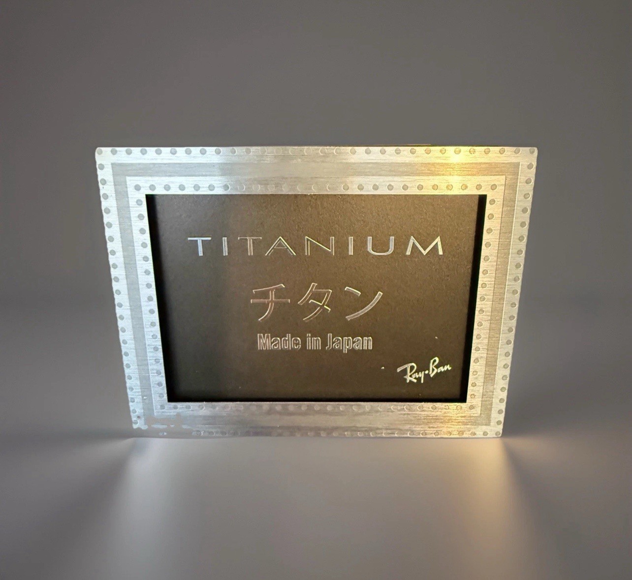 Ray-Ban Titanium Made In Japan Metal Sign Display Authentic NIB Ray-Ban Titanium Made In Japan Metal Sign Display Authentic NIB