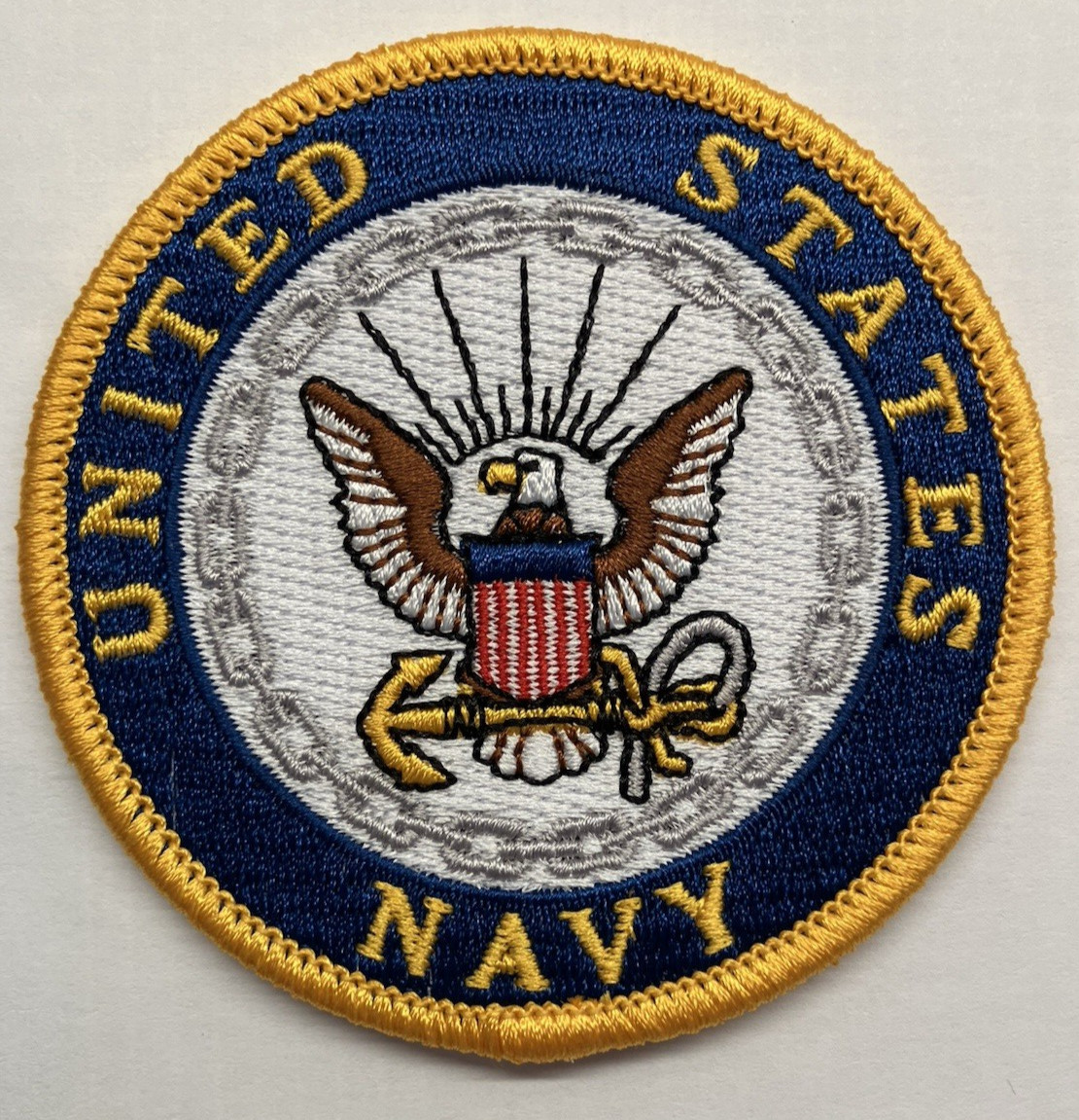 US Navy Crest EMBROIDERED 3 inch IRON ON MILITARY PATCH US Navy Crest EMBROIDERED 3 inch IRON ON MILITARY PATCH