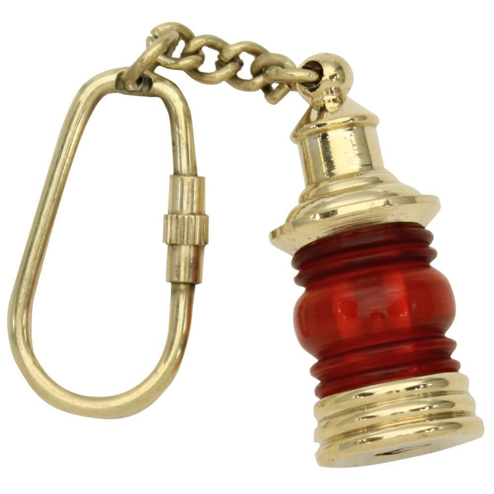 American Railroad Train Red Globe Lantern Keychain Key Ring - Lantern Replica