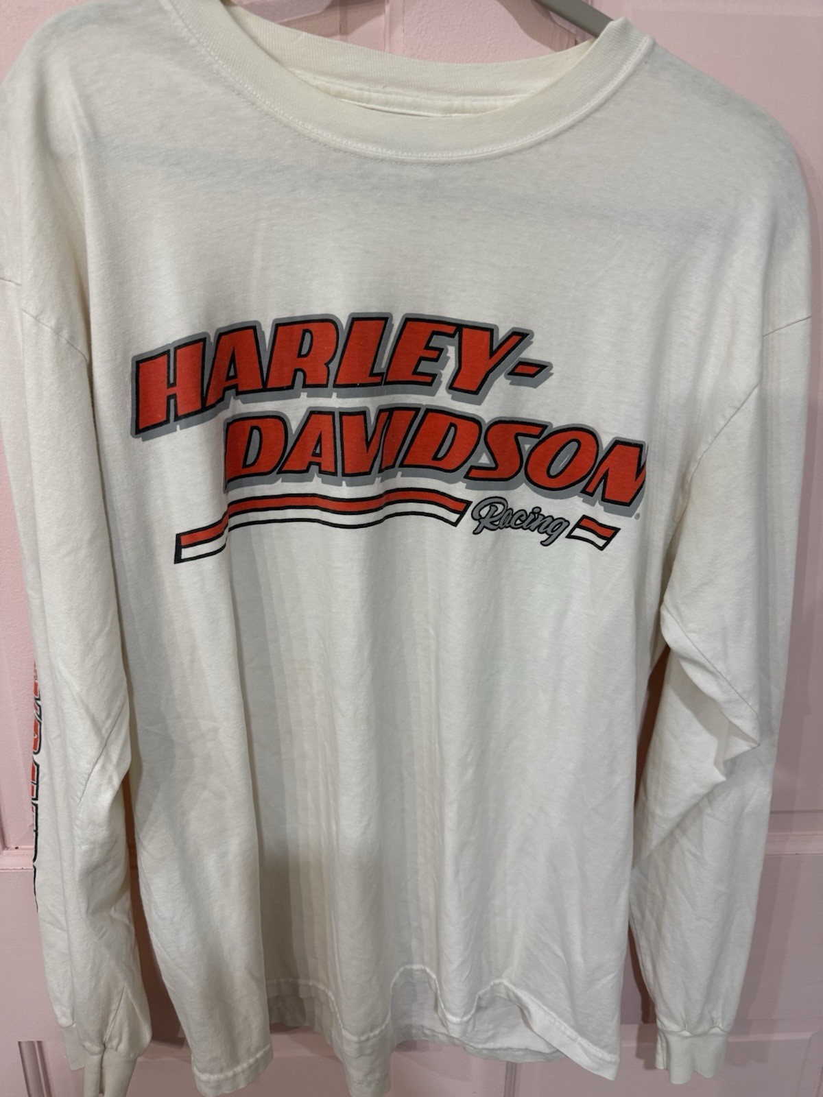 Vintage 2001 Harley Davidson Curlys Winston Salem NC Two Sided LS T-Shirt Large