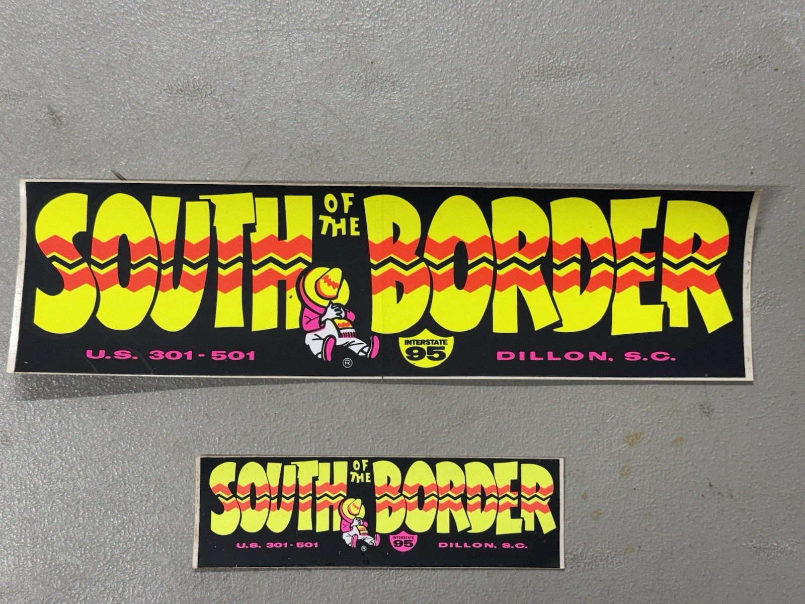 South of the Border Bumper Stickers 1 Small & 1 Large (set of 2) South of the Border Bumper Stickers 1 Small & 1 Large (set of 2)