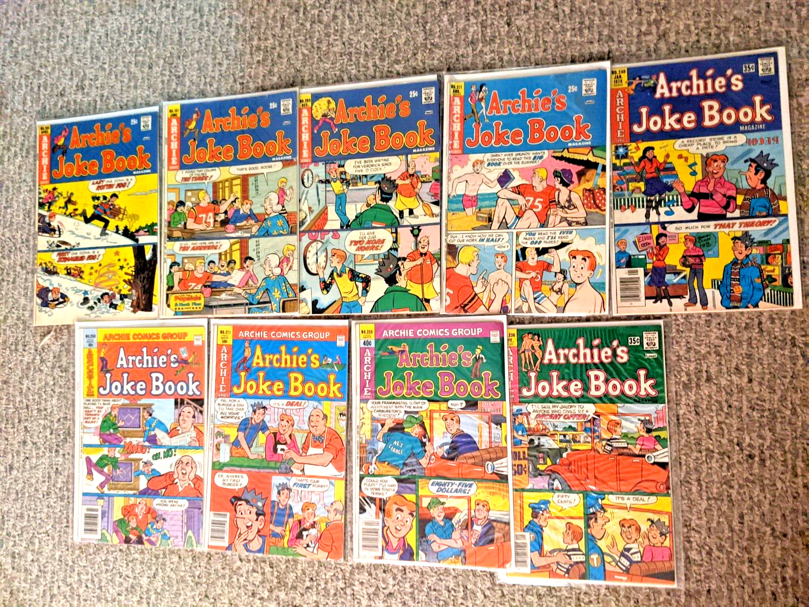Lot Of 9 Archie's Joke Book Comic Book Lot Of 9 Archie's Joke Book Comic Book