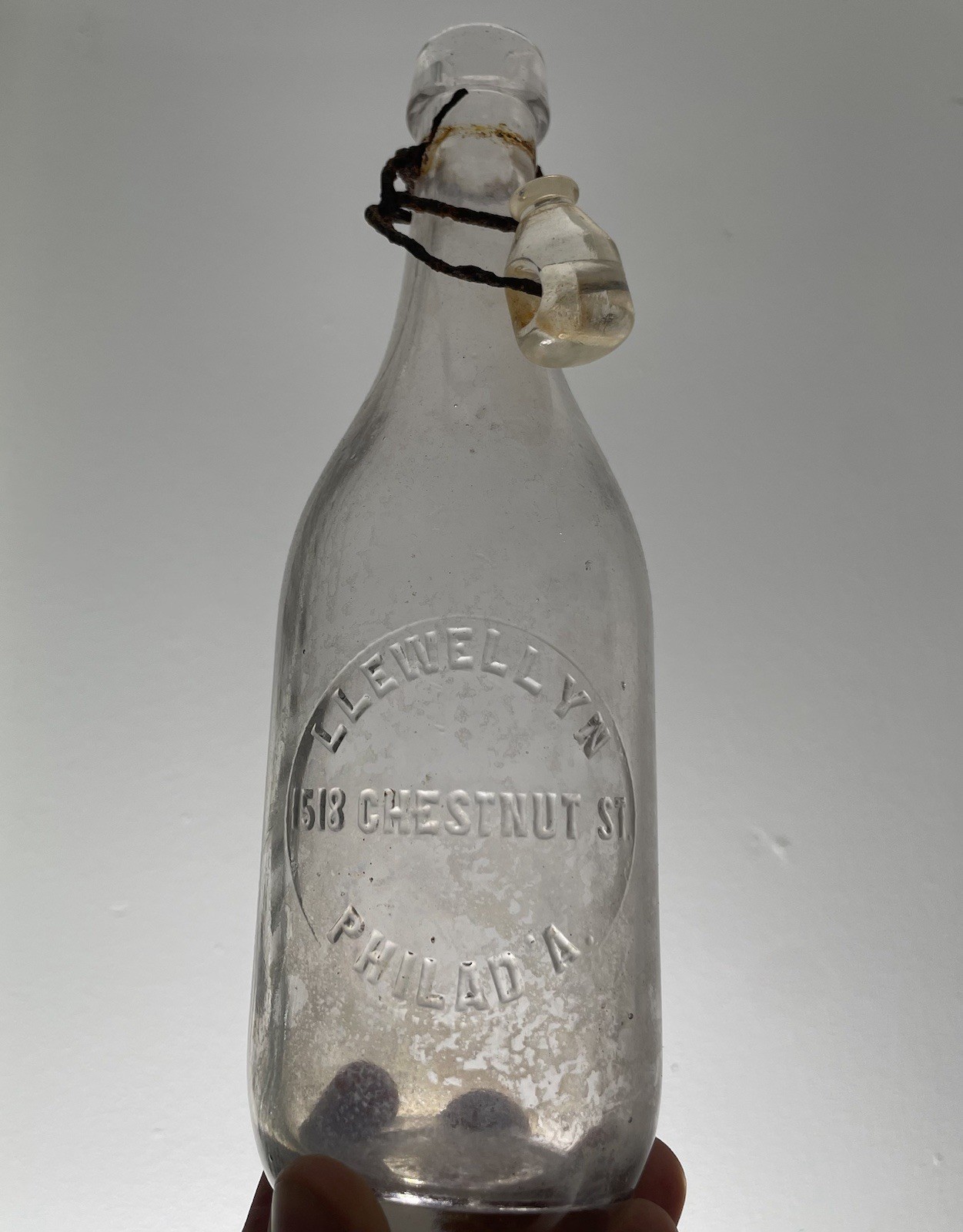 Antique LLEWELLYN 1518 CHESTNUT ST. PHILADELPHIA PA Slug Plate Druggist Pharmacy Antique LLEWELLYN 1518 CHESTNUT ST. PHILADELPHIA PA Slug Plate Druggist Pharmacy
