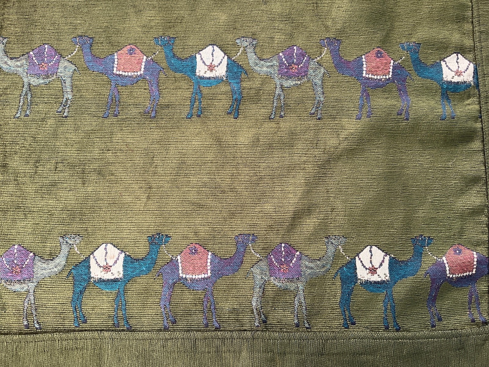 Vintage olive green Camel Blanket/Throw/Coverlet/Tapestry Corduroy Fabric 60x60\ Vintage olive green Camel Blanket/Throw/Coverlet/Tapestry Corduroy Fabric 60x60\
