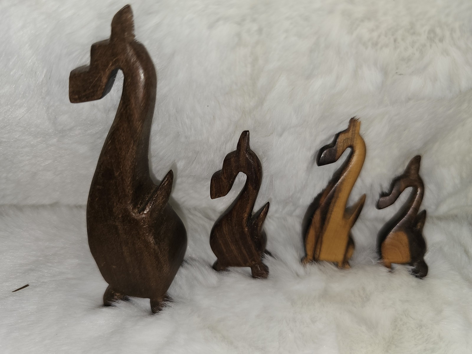 Vtg Jamaican Carved Hardwood Birds - 4 (Lignum Vitae, Supple-Jack) MC Folk Art Vtg Jamaican Carved Hardwood Birds - 4 (Lignum Vitae, Supple-Jack) MC Folk Art