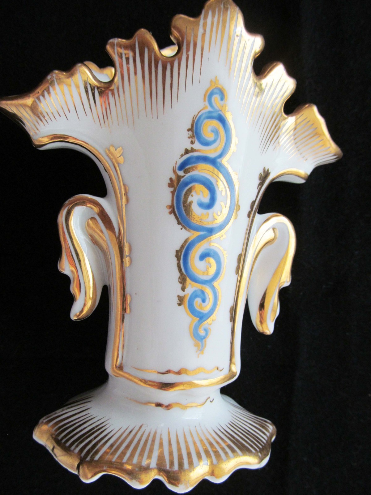 Antique Paris Porcelaine (Vieux Paris) French Wedding/Spill Vase Just 5\ Antique Paris Porcelaine (Vieux Paris) French Wedding/Spill Vase Just 5\