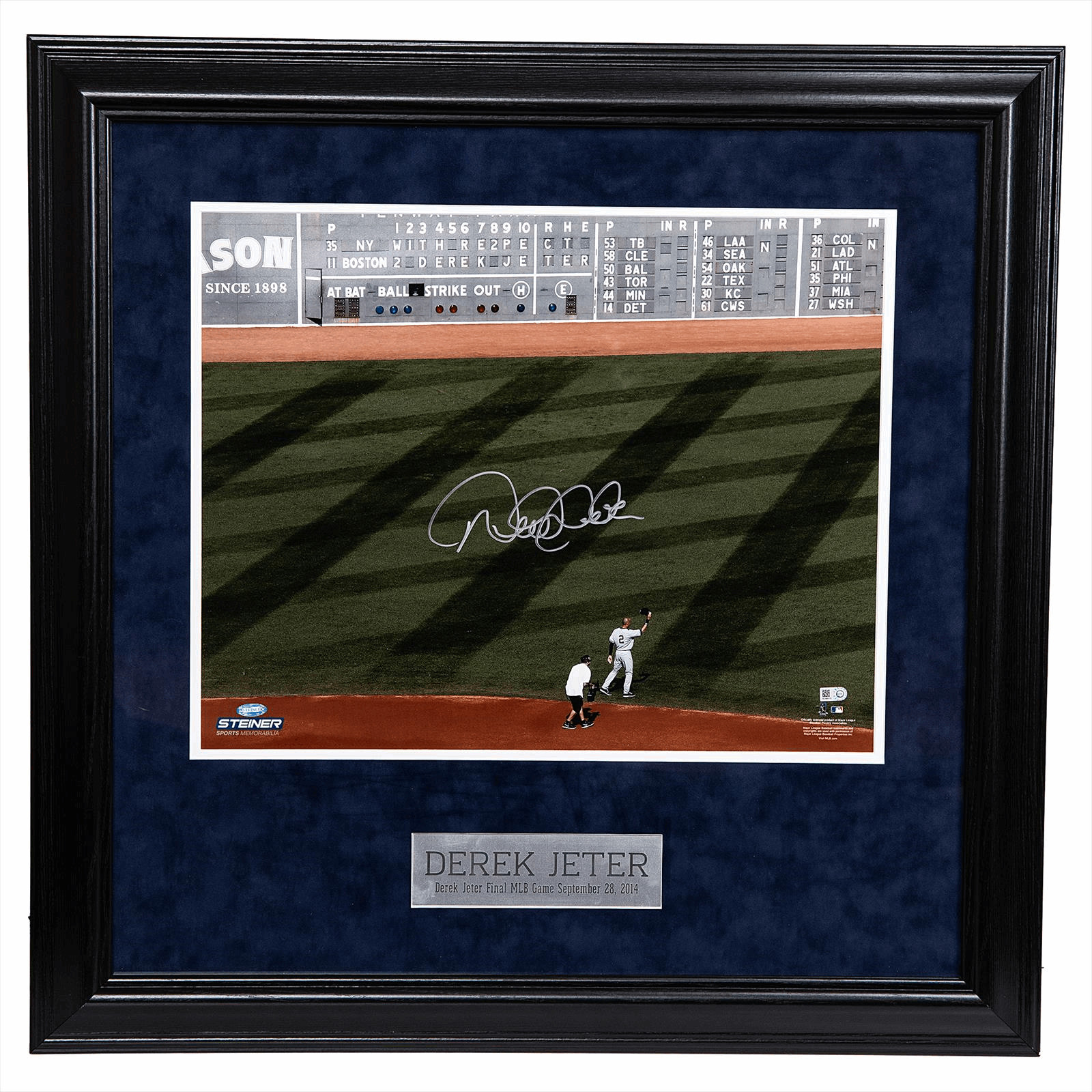 Derek Jeter Signed 16 x 20 in. Final MLB Game Framed Steiner and MLB Certified Derek Jeter Signed 16 x 20 in. Final MLB Game Framed Steiner and MLB Certified