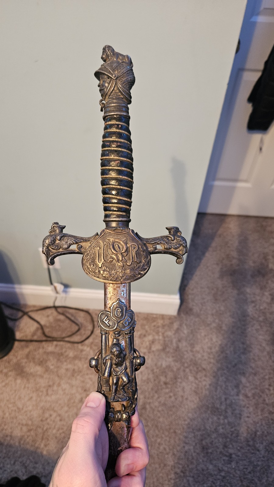 ANTIQUE KNIGHTS OF PYTHIAS CEREMONIAL SWORD & SCABBARD ORIGINAL ANTIQUE KNIGHTS OF PYTHIAS CEREMONIAL SWORD & SCABBARD ORIGINAL