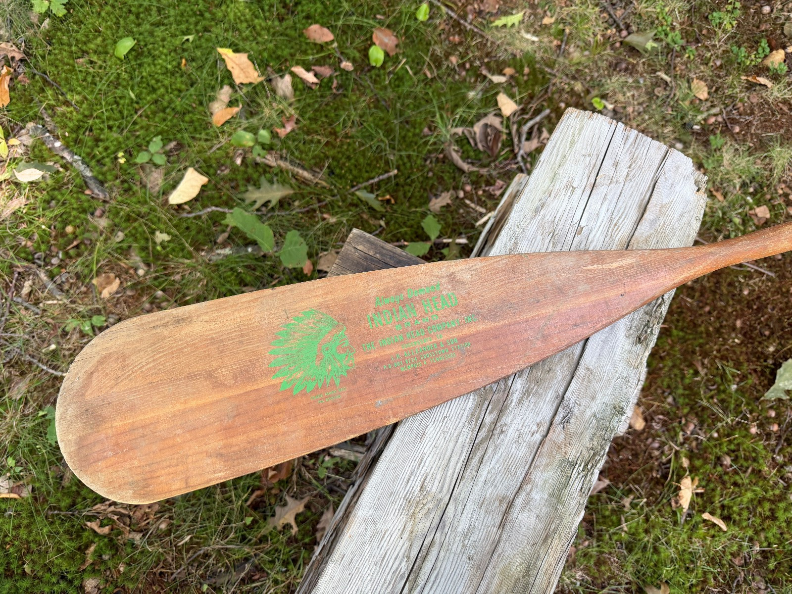 Rare Vtg Antique Painted Advertising Canoe Paddle Indian Head Brand Memphis TN Rare Vtg Antique Painted Advertising Canoe Paddle Indian Head Brand Memphis TN