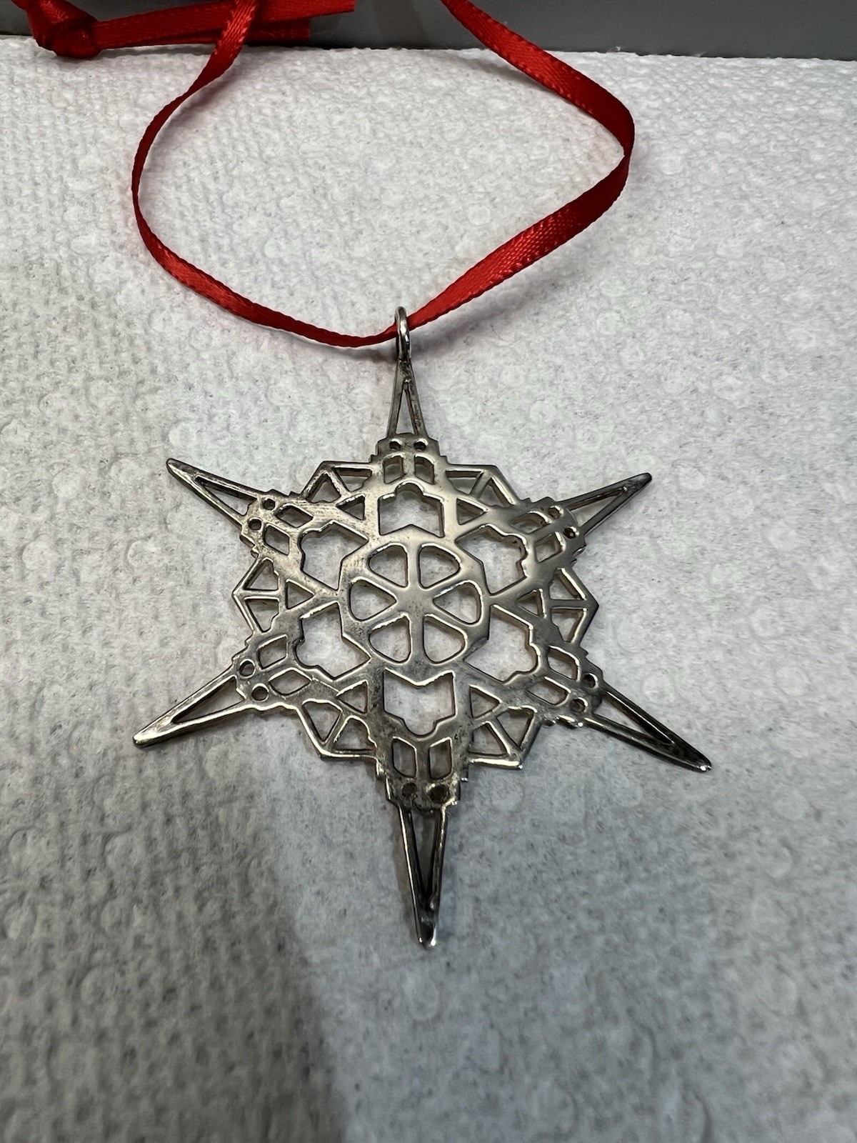 JH Breakell 925 Sterling Silver Snowflake Ornament 2011 Steeple Design JH Breakell 925 Sterling Silver Snowflake Ornament 2011 Steeple Design