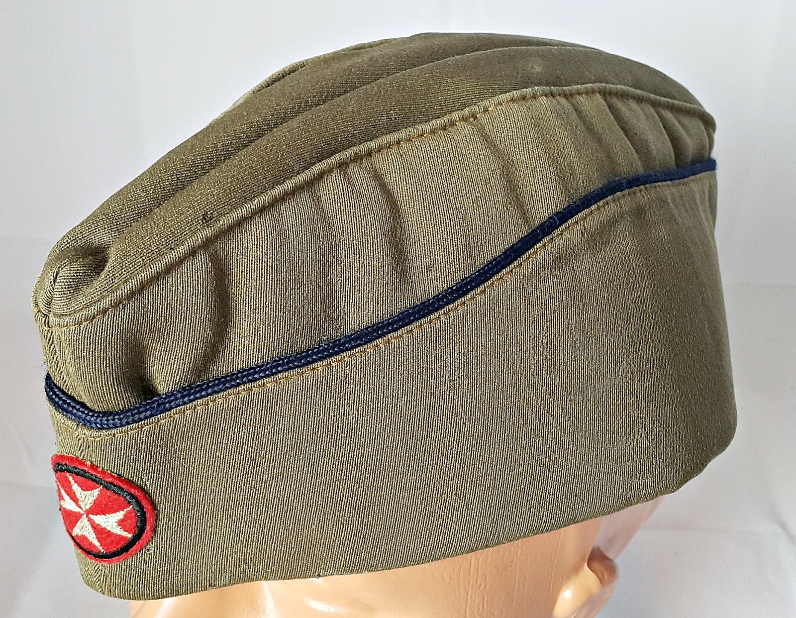 VINTAGE AUTHENTIC SOVEREIGN MILITARY ORDER OF MALTA PILOTKA HAT CAP US7 1/4 EU58 VINTAGE AUTHENTIC SOVEREIGN MILITARY ORDER OF MALTA PILOTKA HAT CAP US7 1/4 EU58