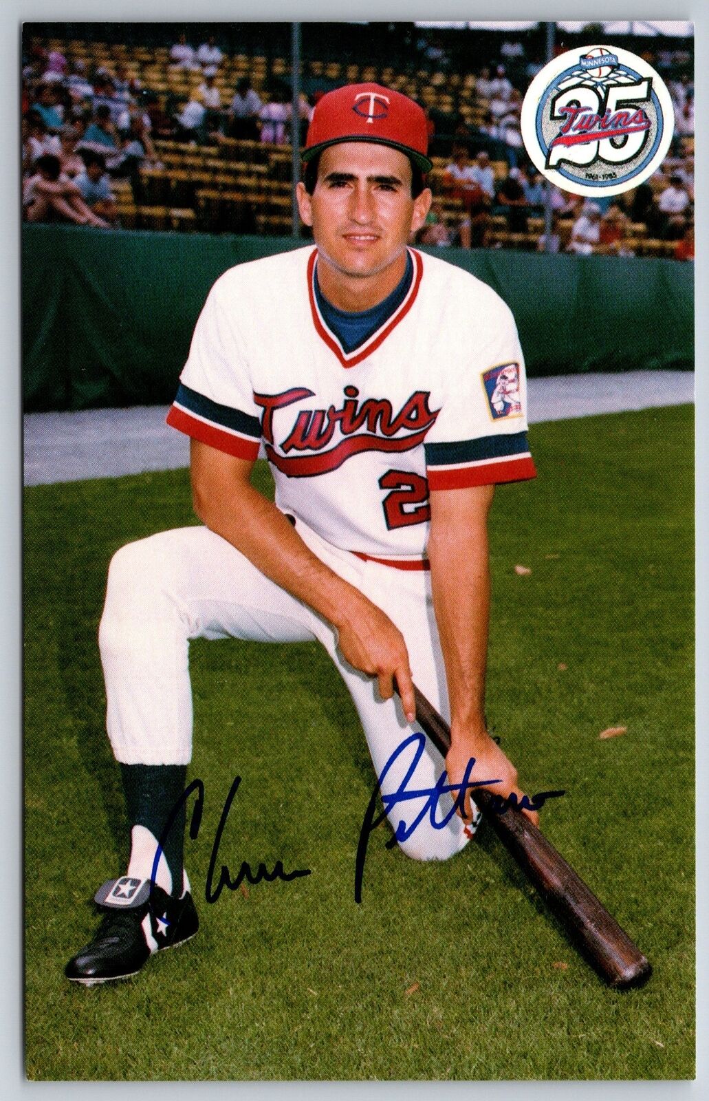 Sports~1986 Minnesota Twins Baseball~Infielder Chris Pittaro~Vintage Postcard