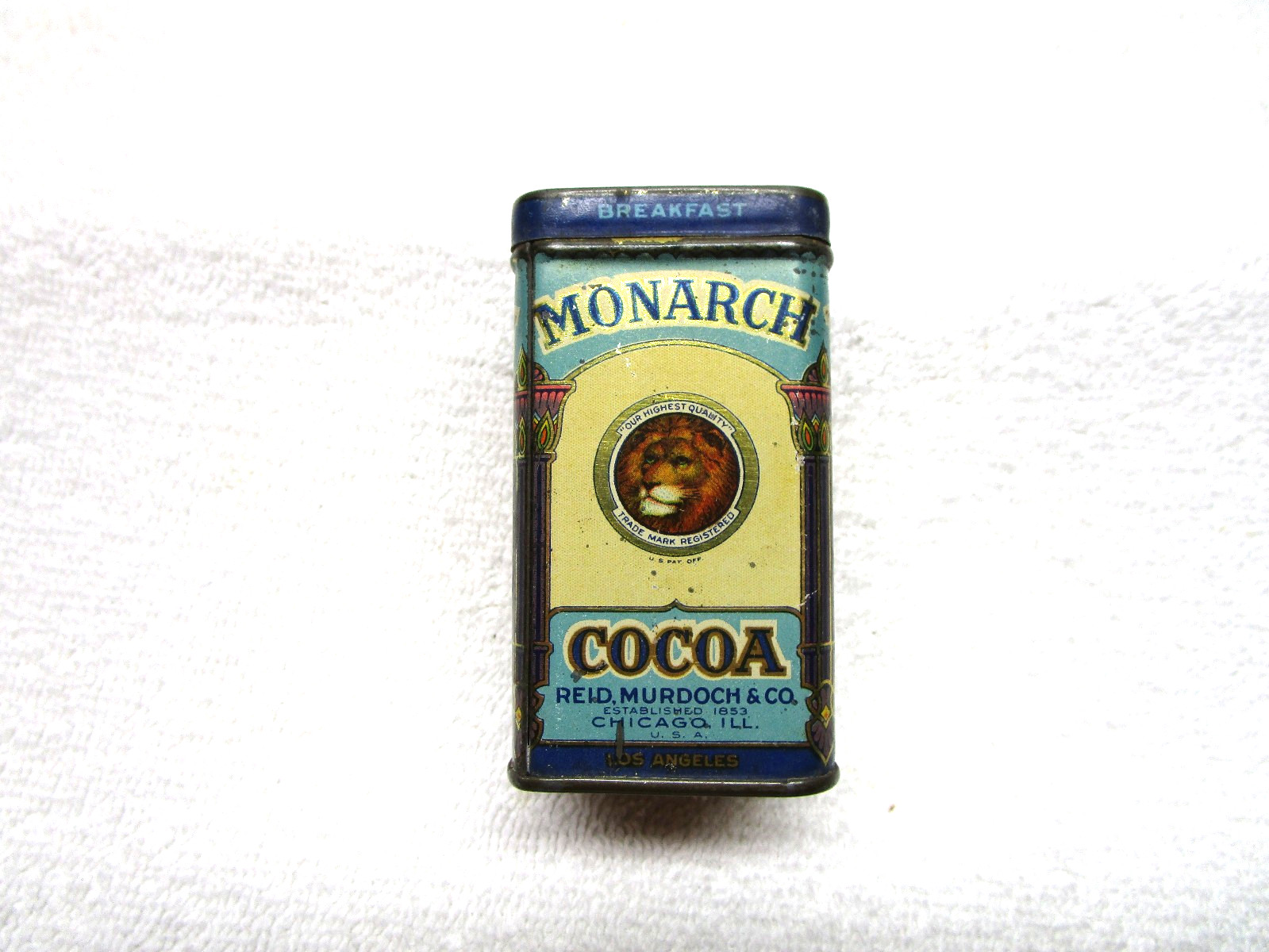 ANTIQUE MONARCH COCOA FREE SAMPLE TIN ANTIQUE MONARCH COCOA FREE SAMPLE TIN