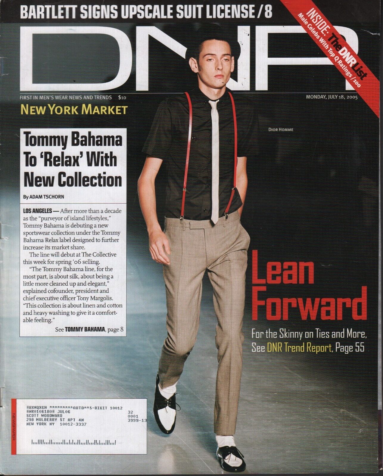 DNR Fashion Newspaper Monday July 18 2005  Tommy Bahama 112918DBE