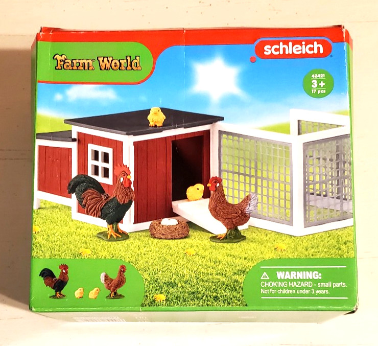 Schleich Farm World Chicken & Rooster Coop , 42421 - NEW IN BOX