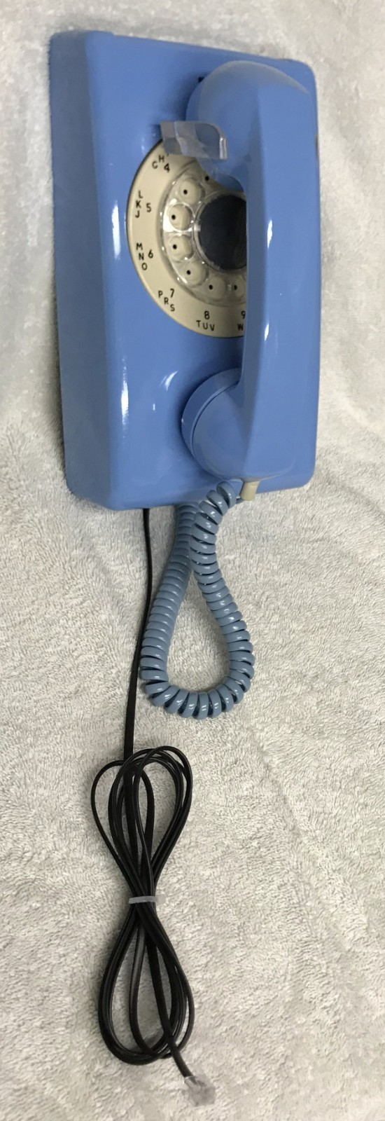 Vintage 1950s STROMBERG CARLSON S-C 554B (3-58) BLUE Rotary Wall Mount Telephone