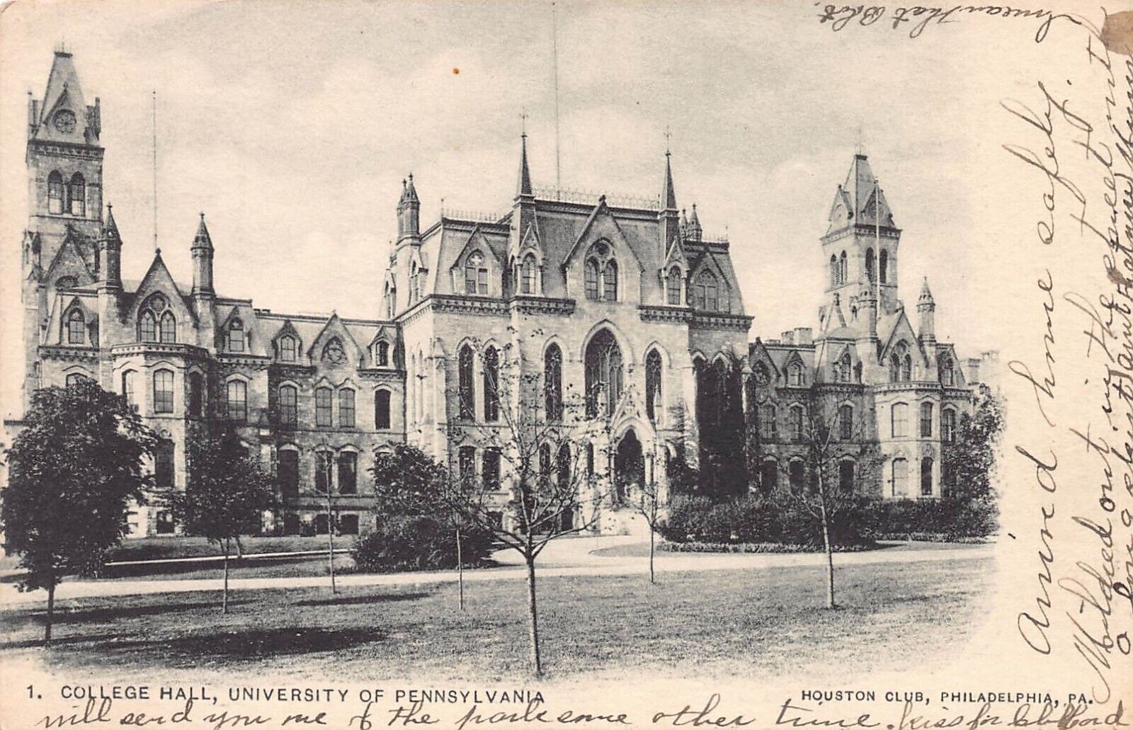 College Hall, University of Pennsylvania, Philadelphia, 1906 Postcard, Used 