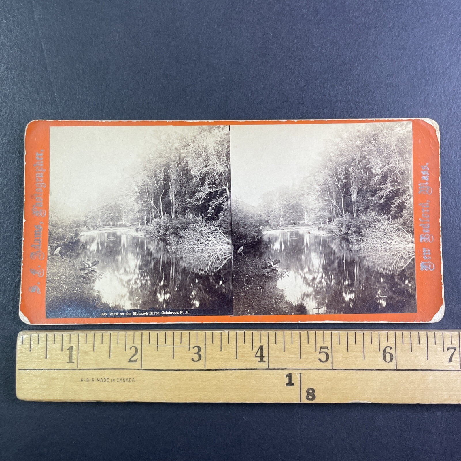 Mohawk River Colebrook NH Stereoview S. F. Adams Photographer 1870s Mohawk River Colebrook NH Stereoview S. F. Adams Photographer 1870s