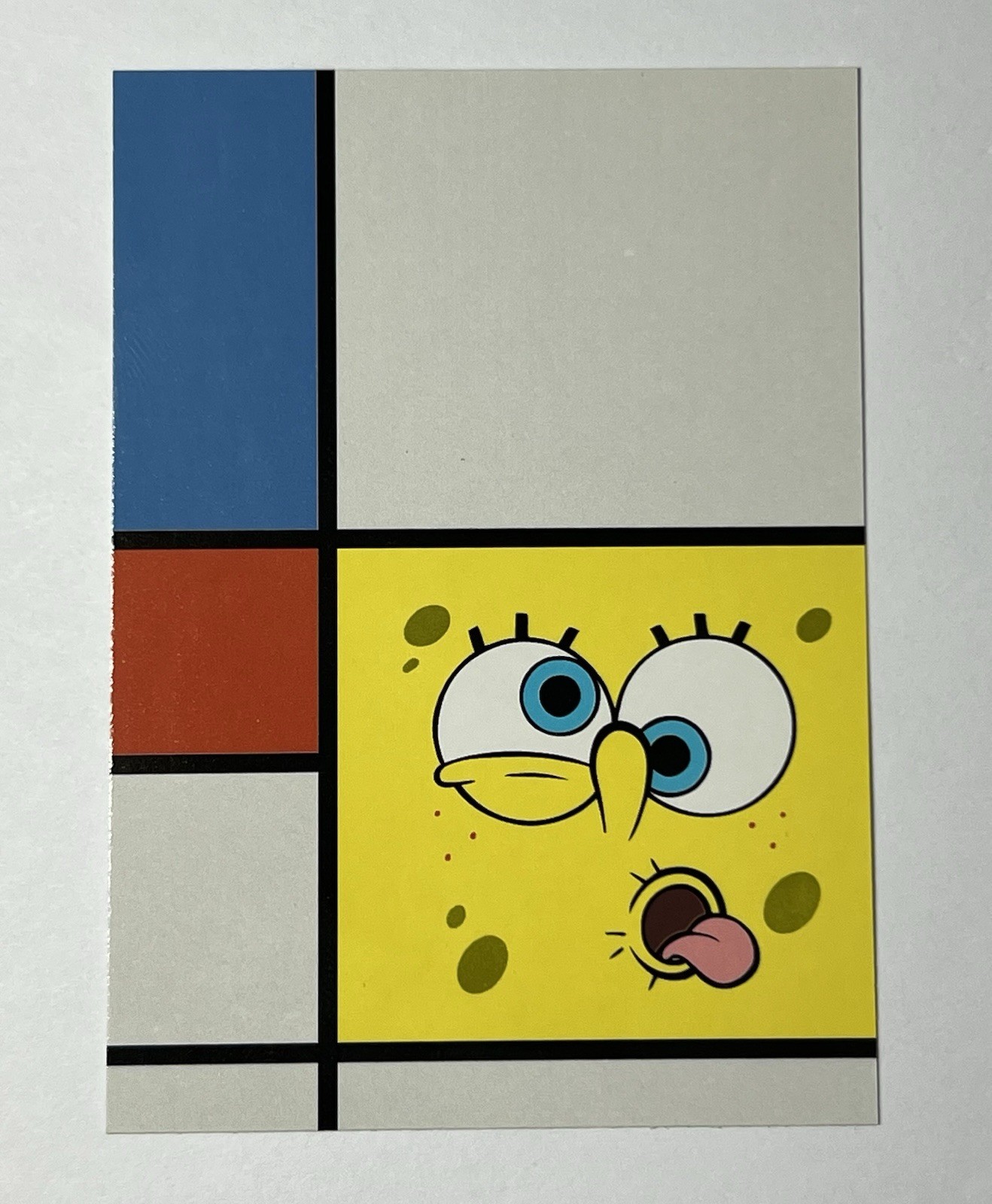 2009 Topps SpongeBob SquarePants #13 Composition in Red, Blue and Sponge S2 Card 2009 Topps SpongeBob SquarePants #13 Composition in Red, Blue and Sponge S2 Card