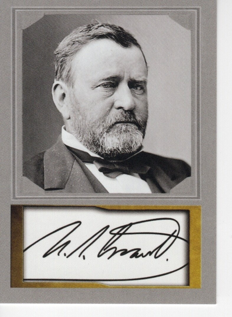 ULYSSES S GRANT ~ Presidential ACEO Portrait D. Gordon Facs Auto * NM+ #18 ULYSSES S GRANT ~ Presidential ACEO Portrait D. Gordon Facs Auto * NM+ #18