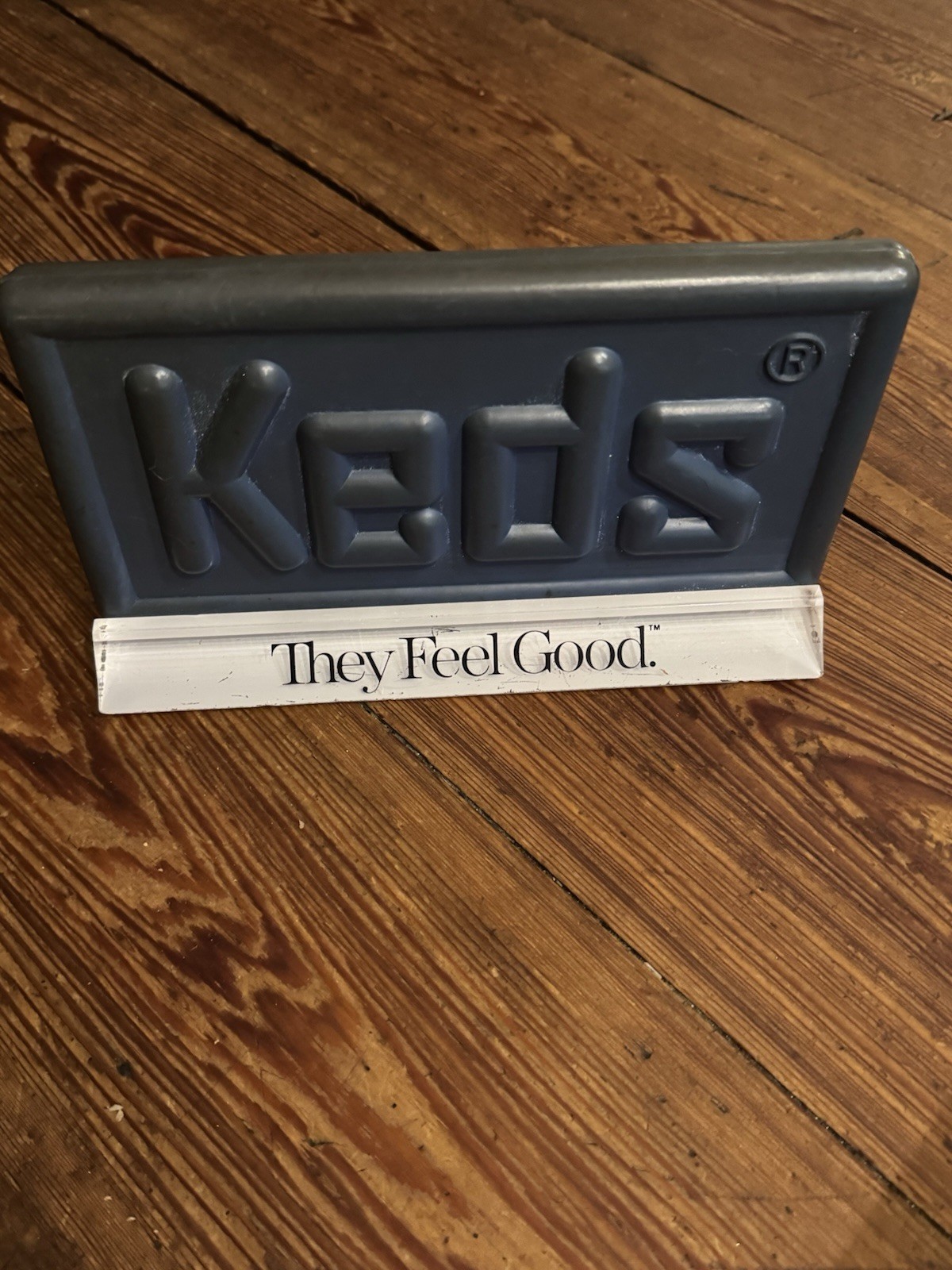 Vintage 1960s - 1970s “Keds” Shoes Store Counter Display Plastic & Acrylic Sign Vintage 1960s - 1970s “Keds” Shoes Store Counter Display Plastic & Acrylic Sign