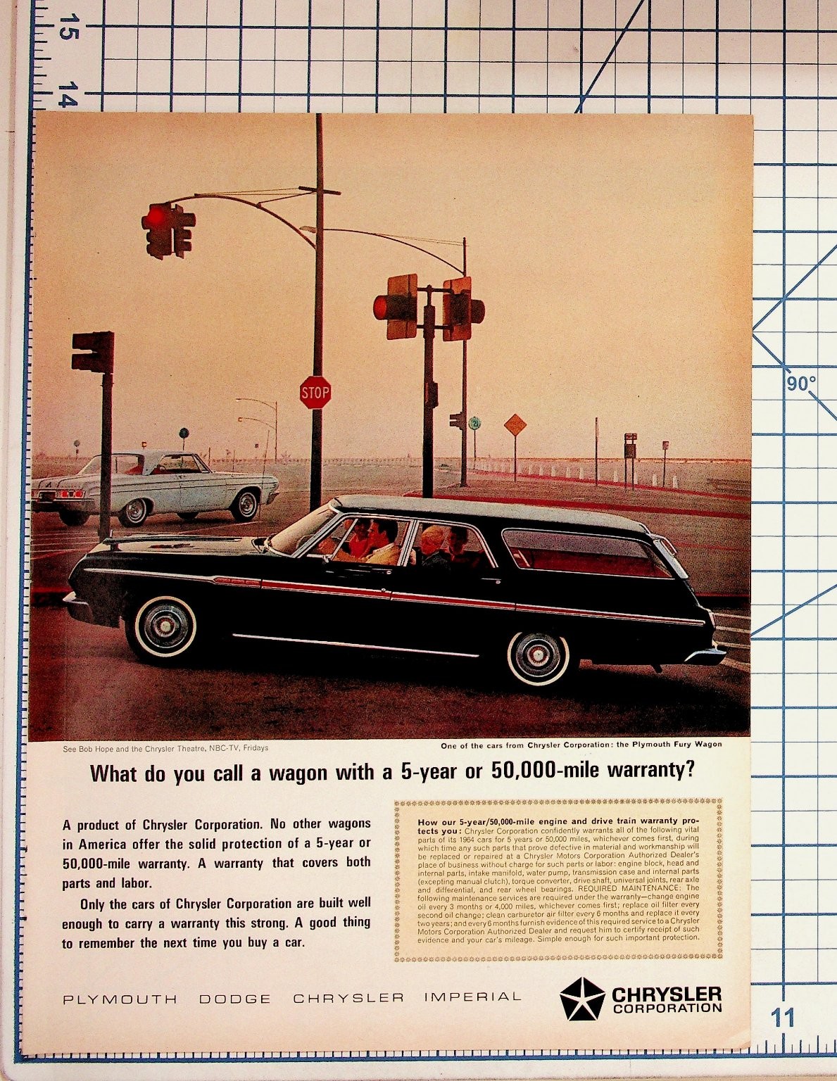 1964 Plymouth Fury Wagon Car Magazine Ad Chrysler Warranty Vintage Auto Ephemera 1964 Plymouth Fury Wagon Car Magazine Ad Chrysler Warranty Vintage Auto Ephemera