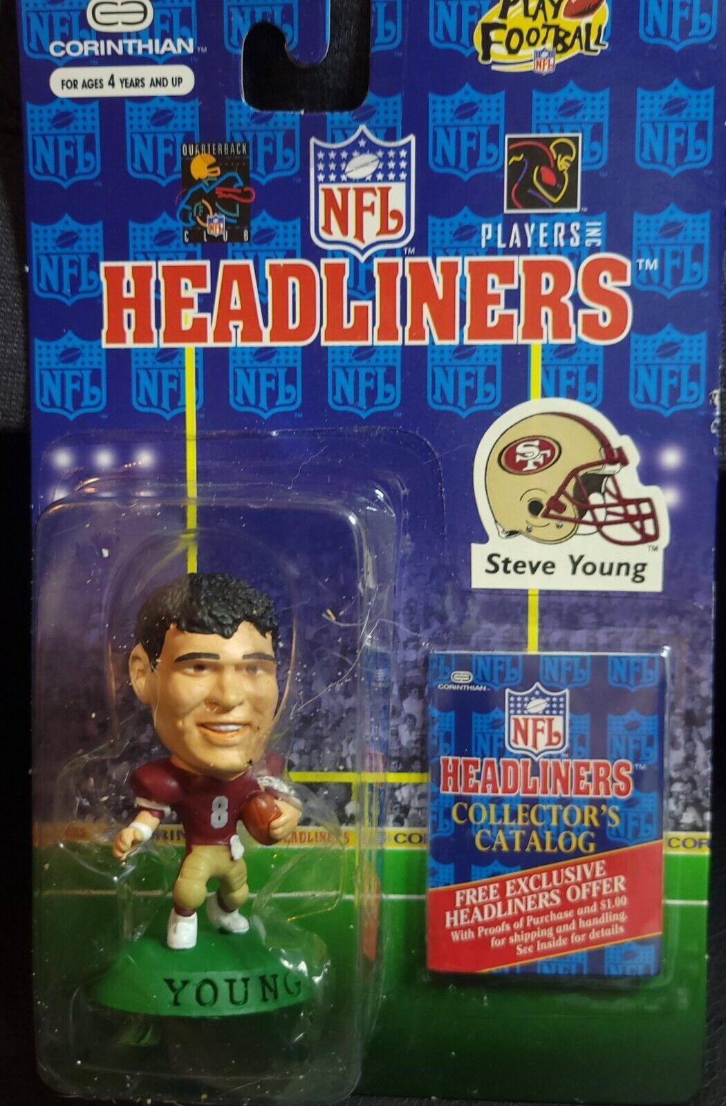 1996 Corinthian NFL Headliners 3” Figure-Steve Young-49ers-HOF