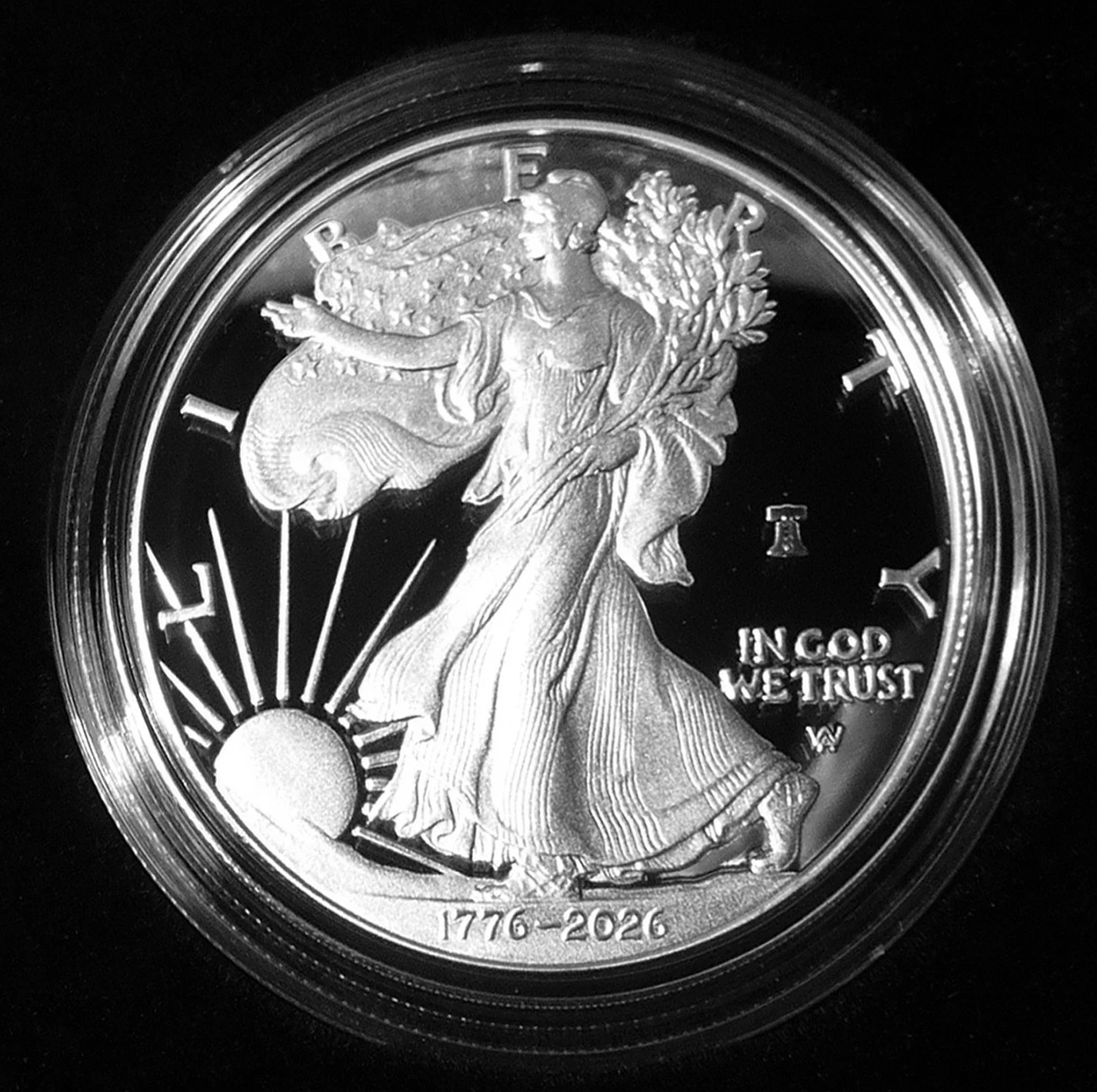 π 1776 - 2026 W SiIver Eagle Proof $1 250th Liberty Bell Privy First Strike π 1776 - 2026 W SiIver Eagle Proof $1 250th Liberty Bell Privy First Strike