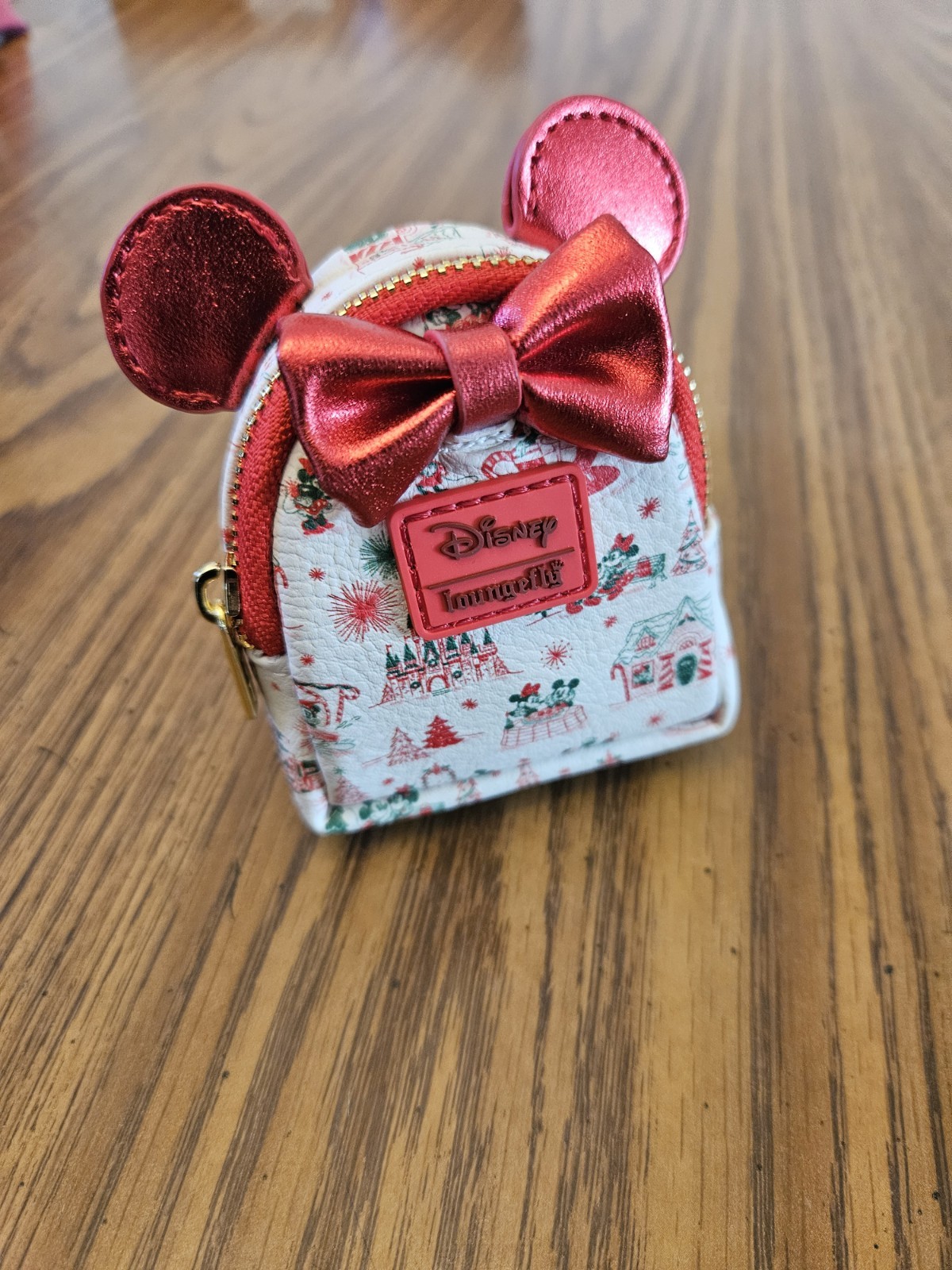Disney Hallmark Holiday Ever After Mini Loungefly Bag Charm Mickey Minnie NWT