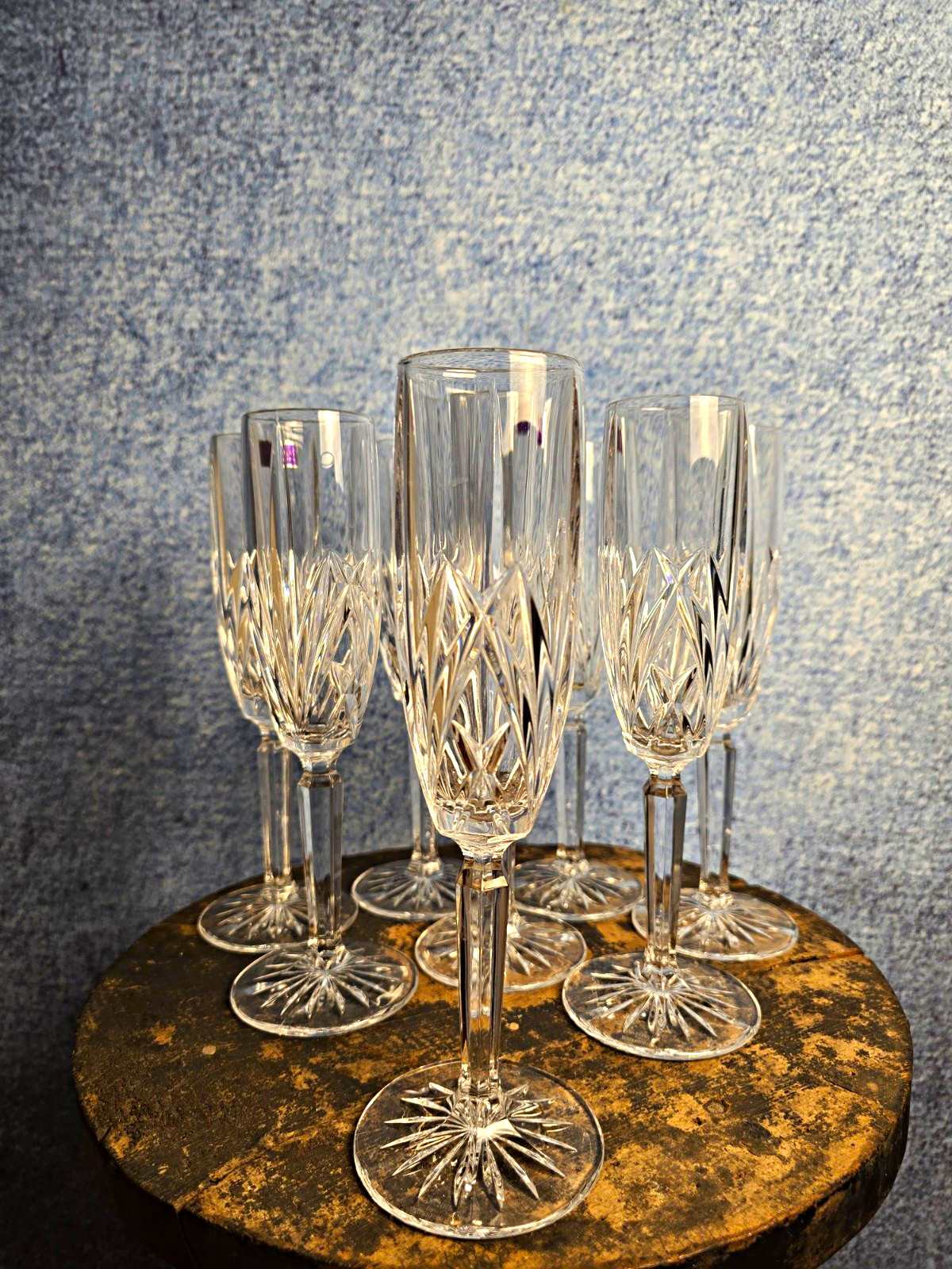 Marquis by Waterford Brookside Crystal Champagne Flutes Set of 8 Marquis by Waterford Brookside Crystal Champagne Flutes Set of 8